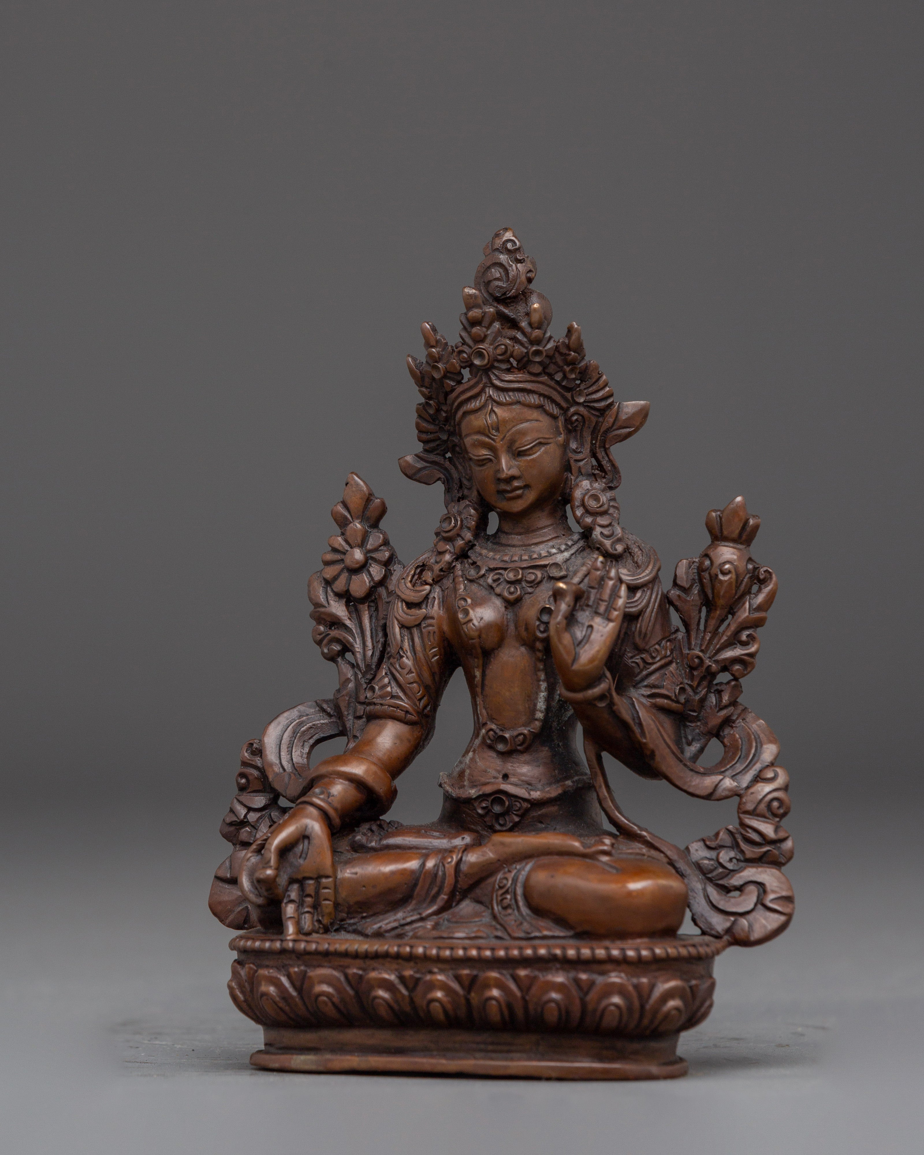 Oxidized Sita Tara Statue | White Tara - Tibetan Healing Deity