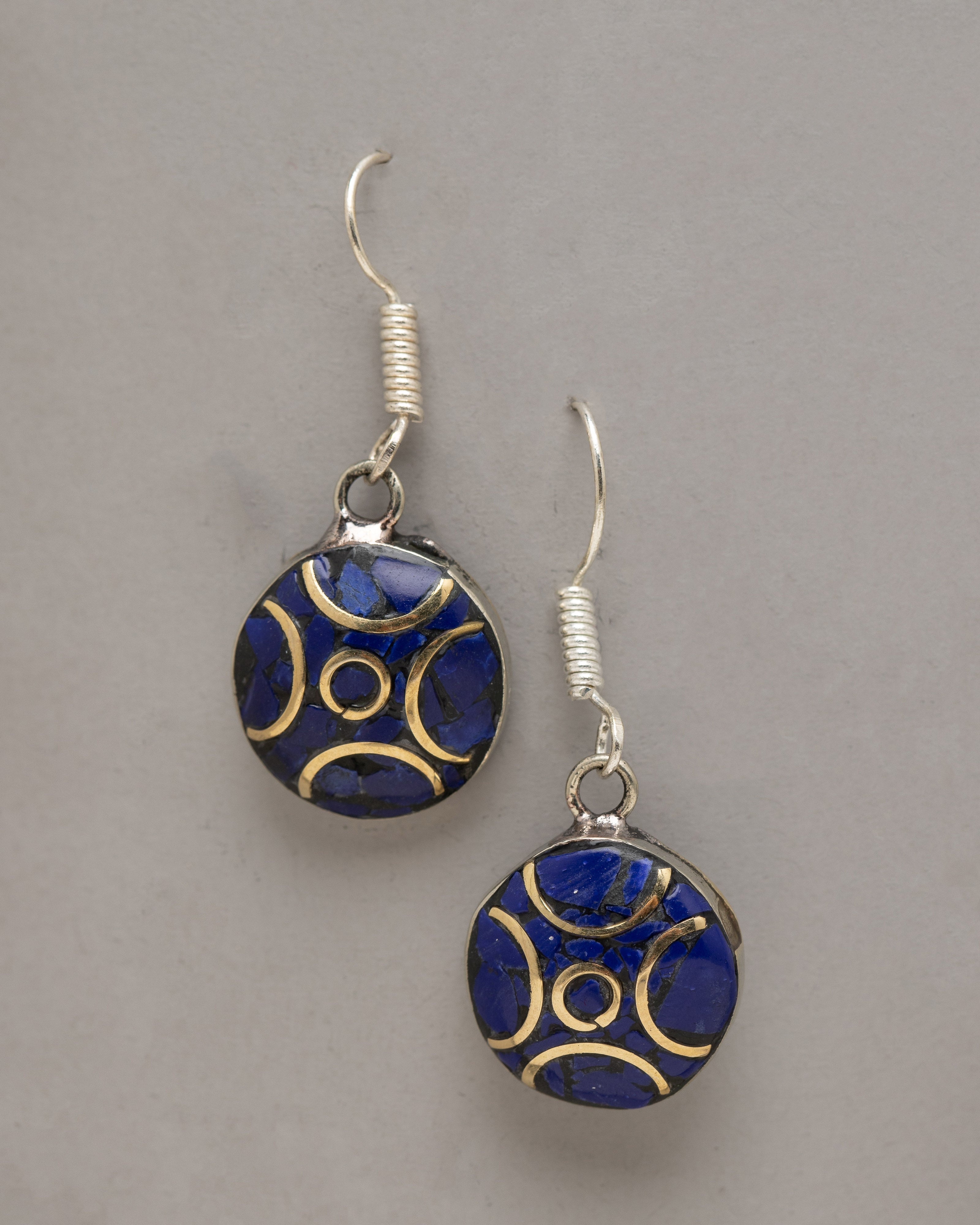 Blue Lapis Lazuli Earrings Set | Adorn Your Ears with Beautiful Dangle Earrings