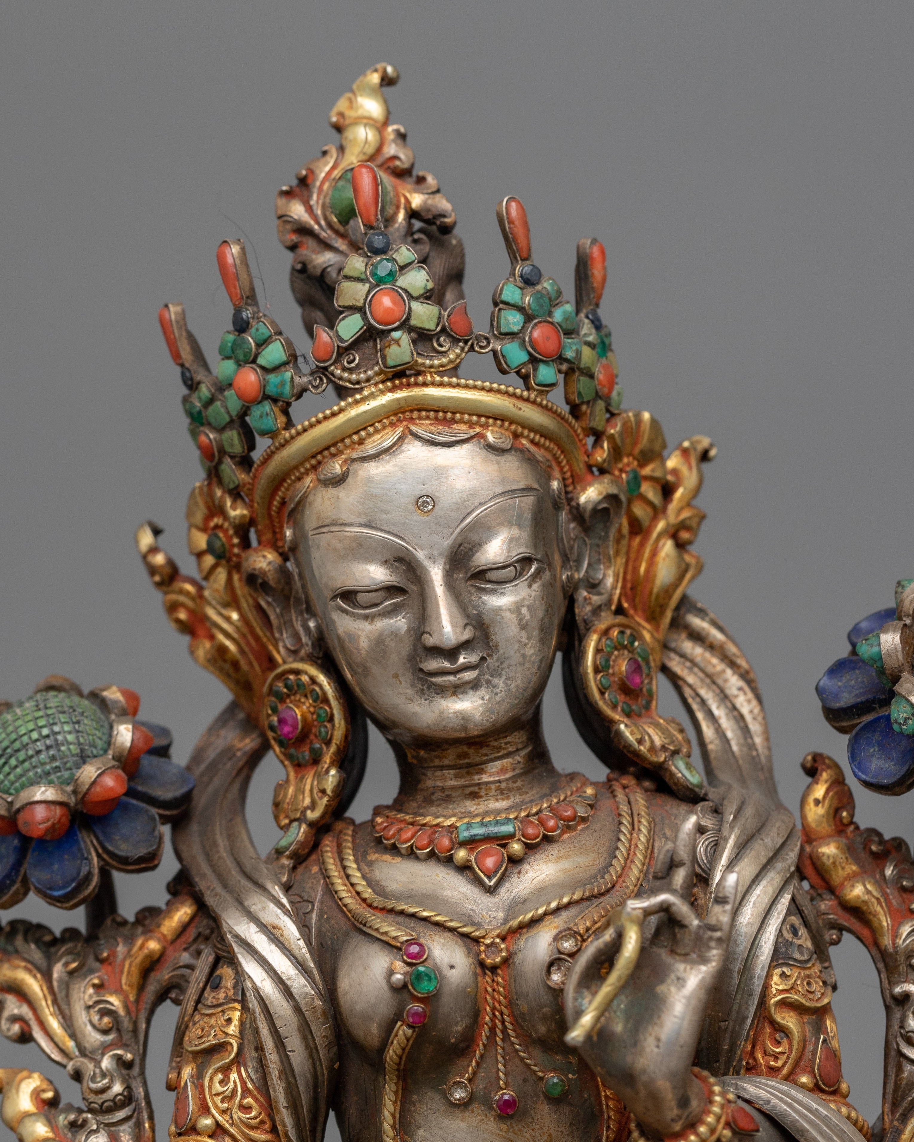 Green Tara Goddess of Compassion Statue | Symbol of Divine Grace and Nurturing Energ