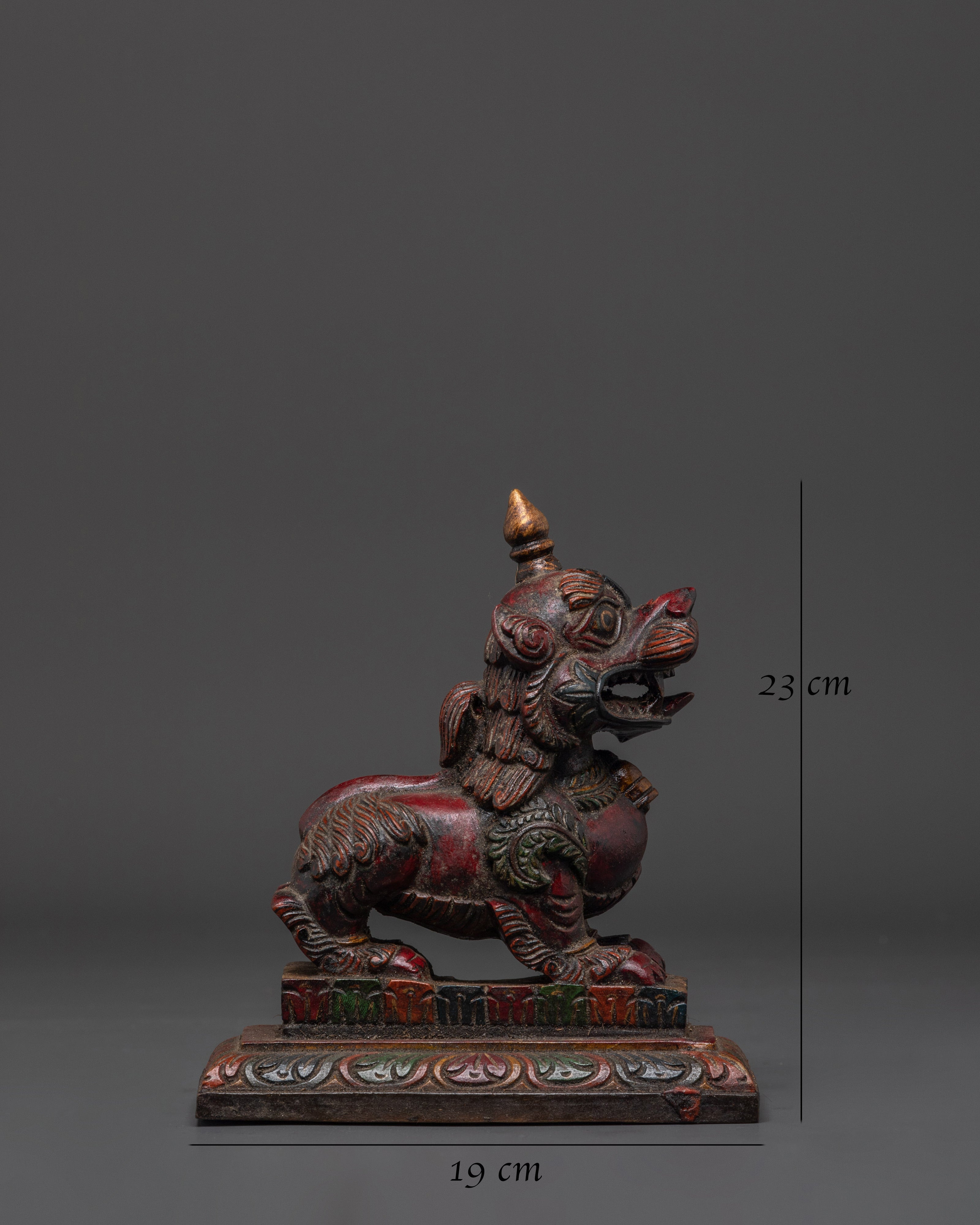 Sacred Copper Lion Statue Set | Spiritual Protection and Strength