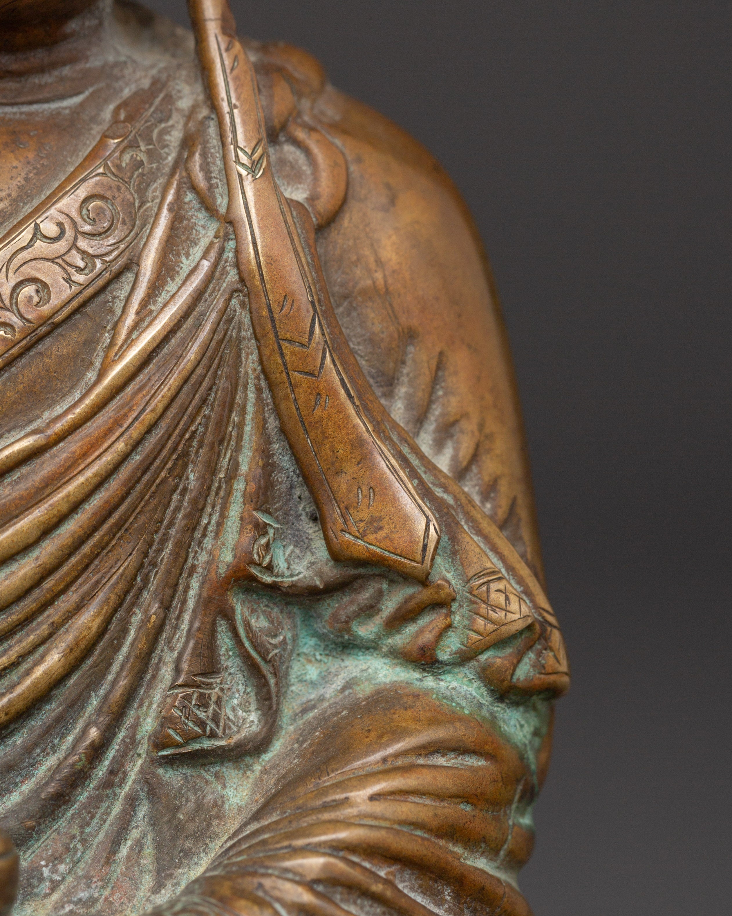 Buddhist Master Copper Statue | Tibetan Spiritual Teacher