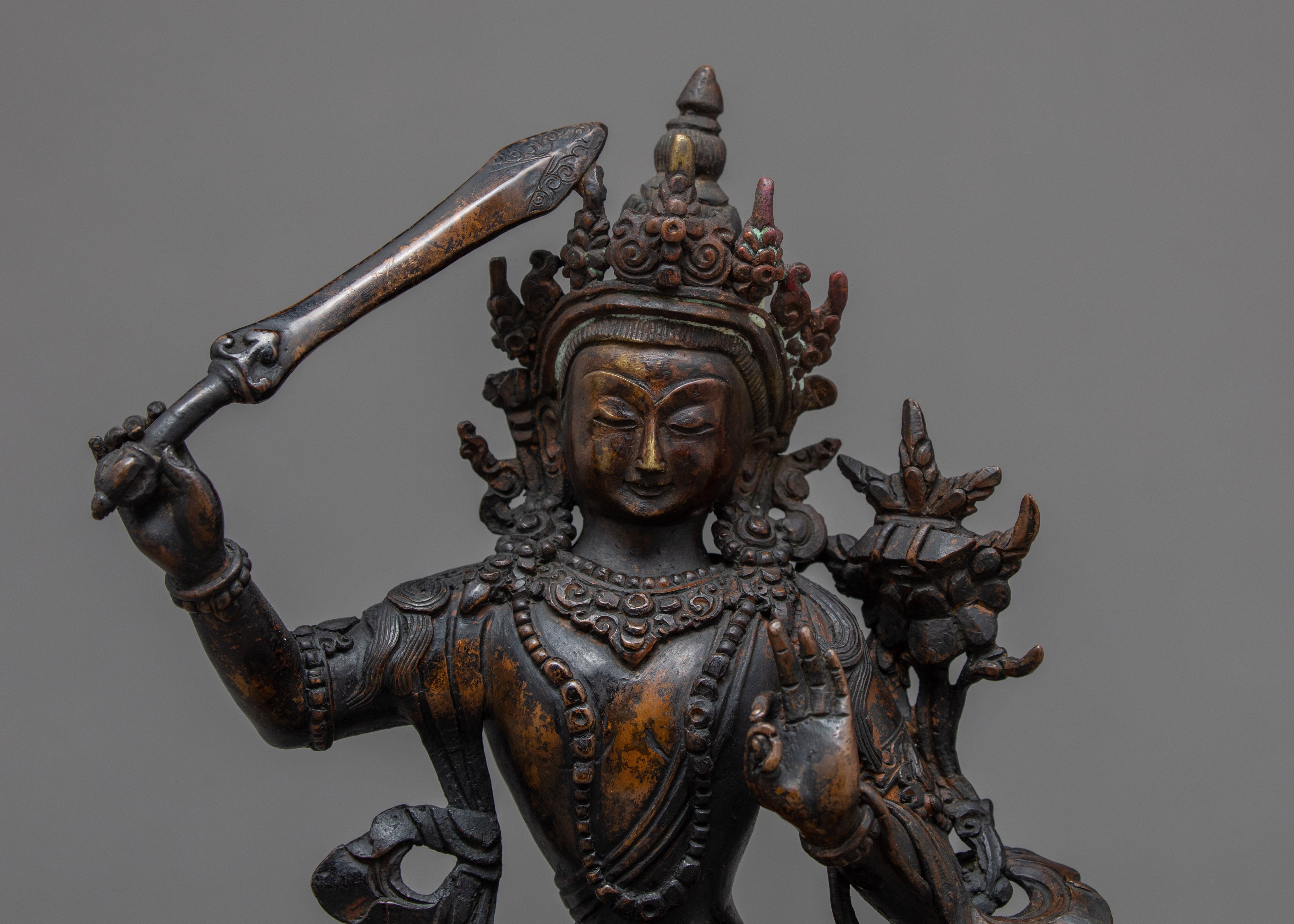 Bodhisattva Manjushri | Statue of the Wisdom Deity | Zen Room Decor