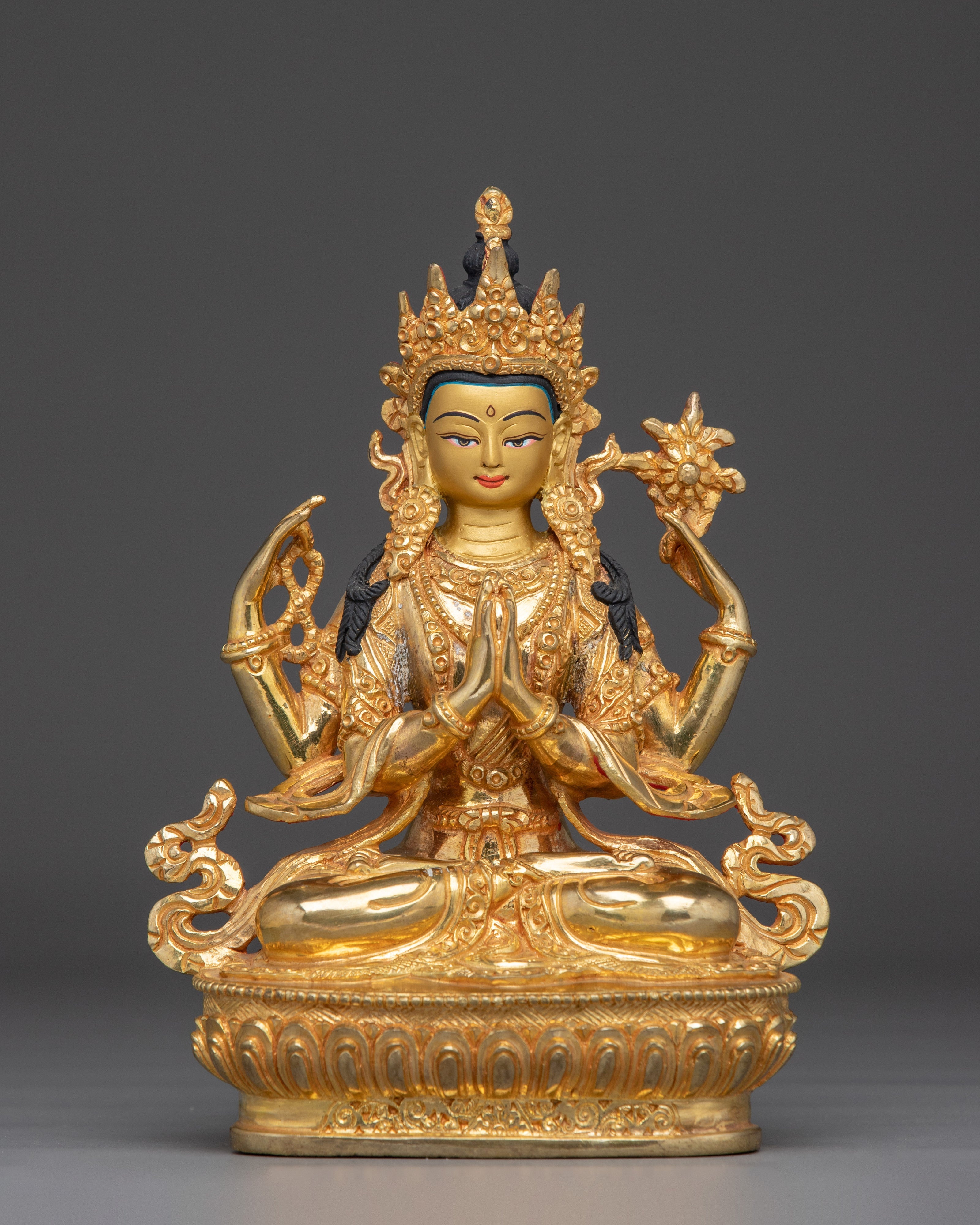 Gold Gilded Chenrezig Art