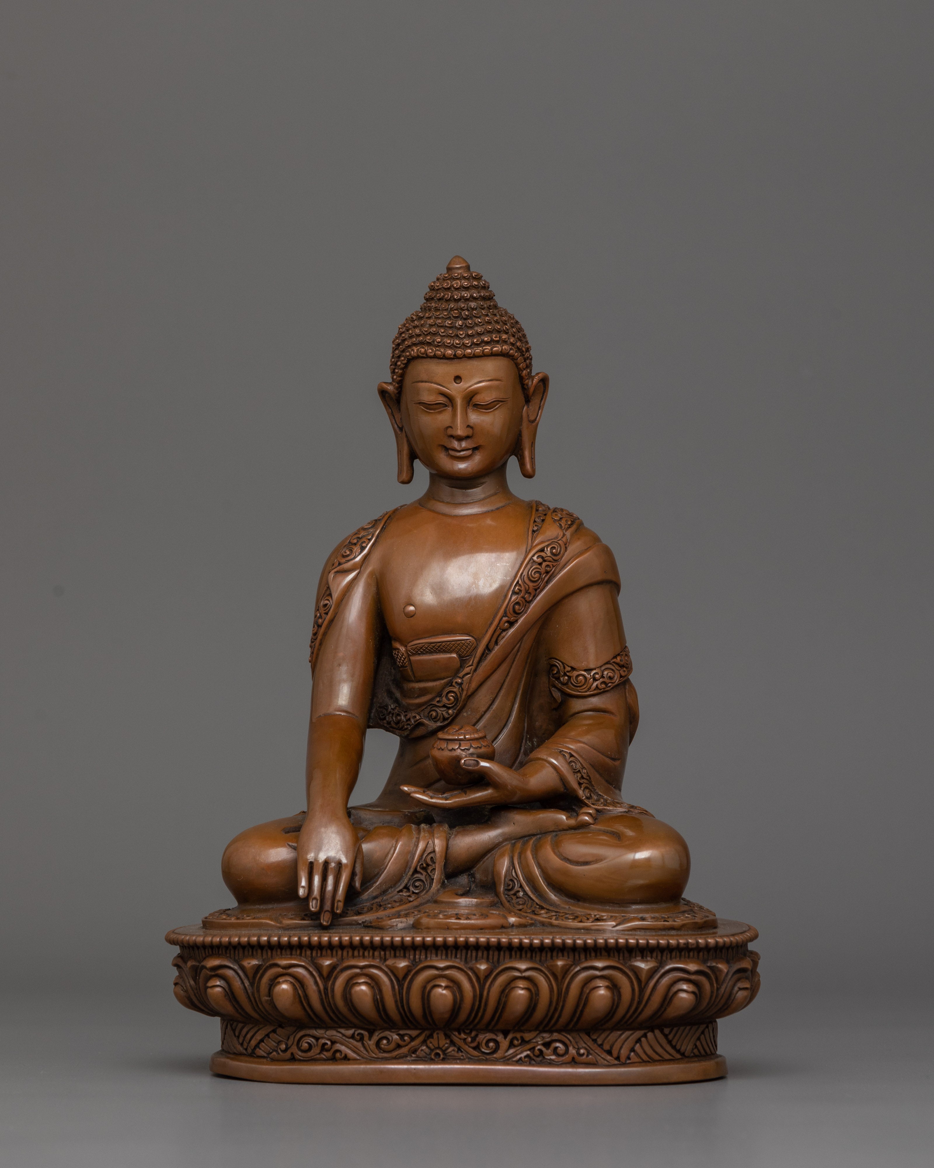 Shakyamuni Buddha with Oxidized Body | Historical First Buddha Sculpture