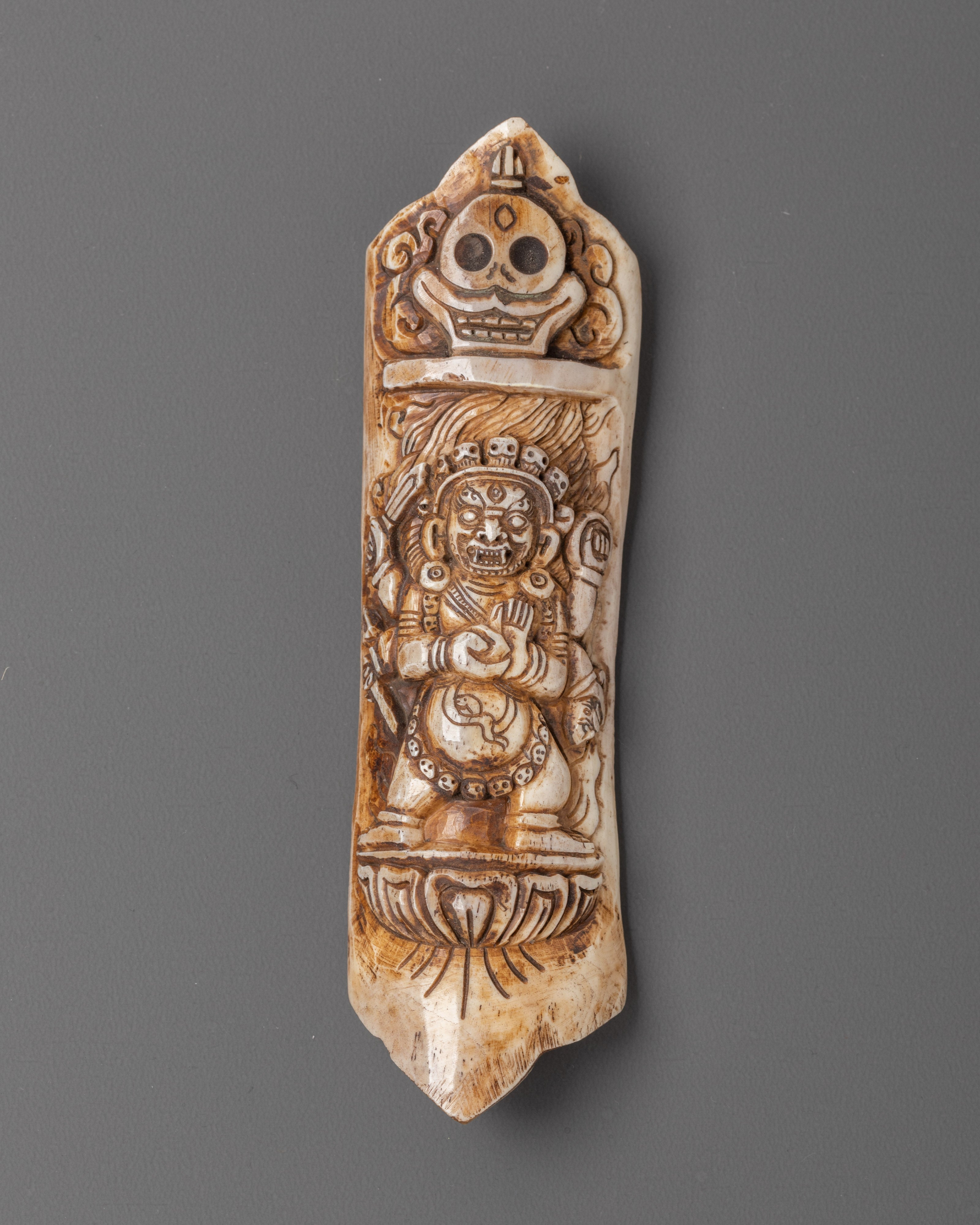 Mahakala Carved Bone for Spiritual Protection