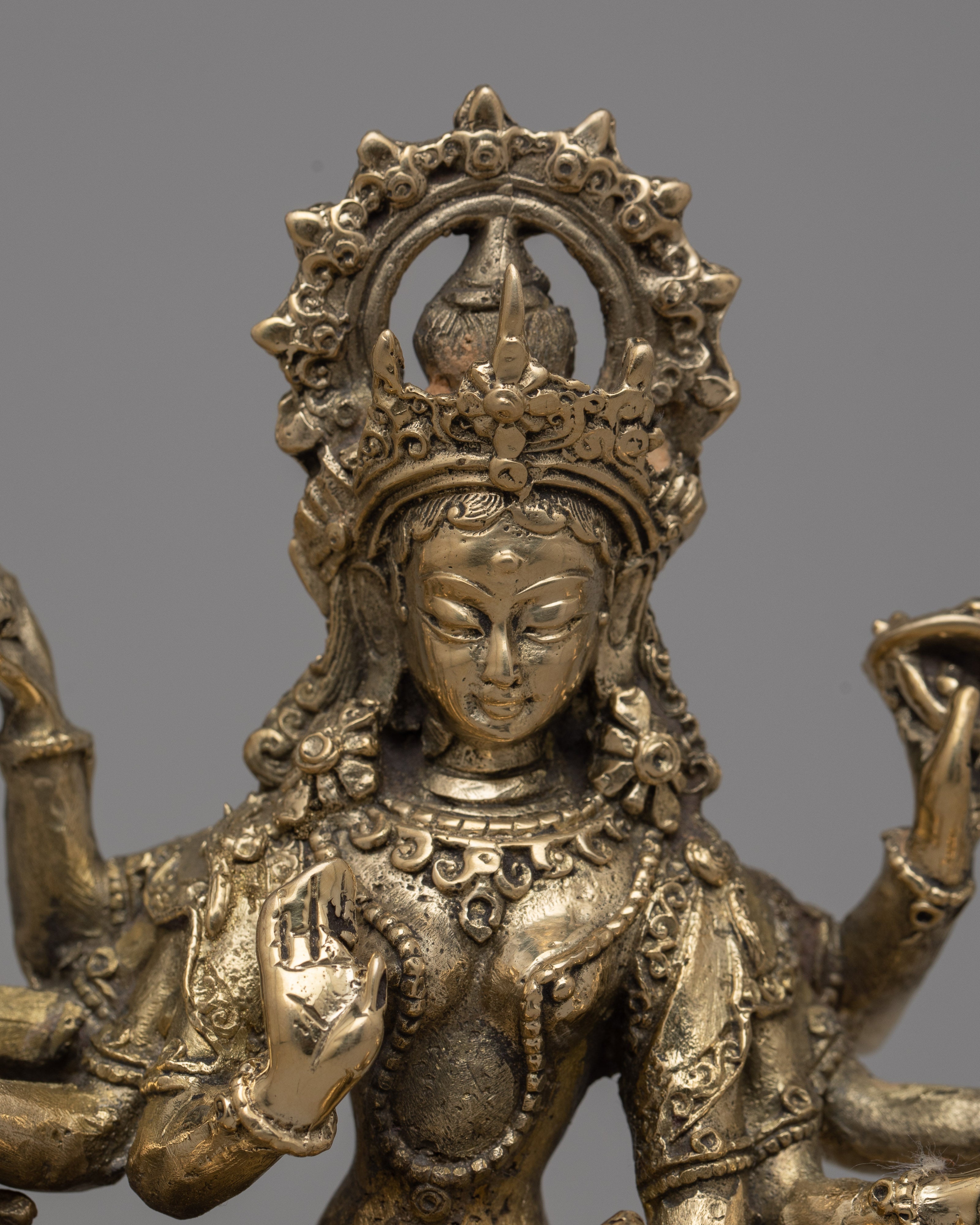 Brass Durga Statue | Revered Depiction of the Fearless Goddess