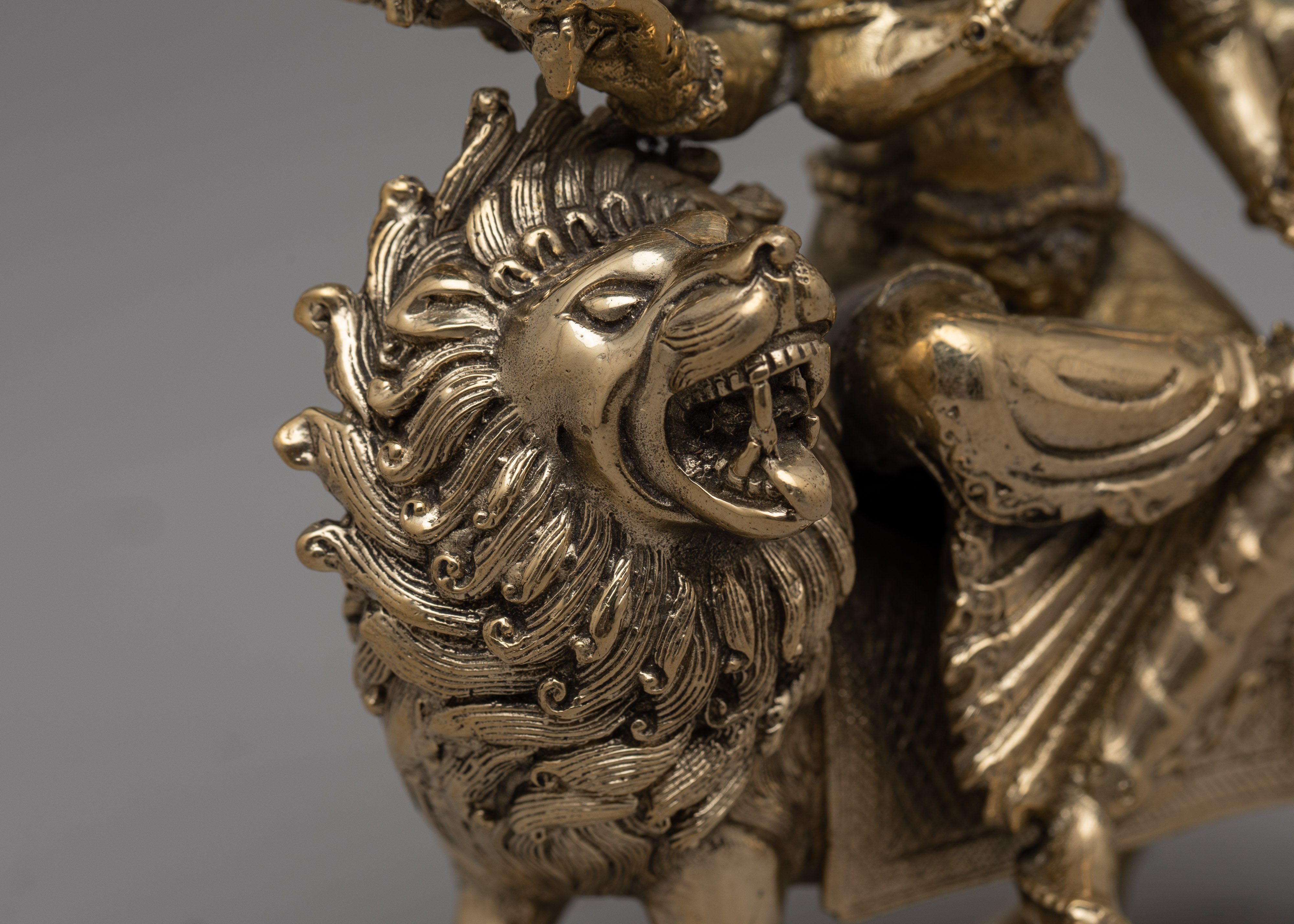 Brass Durga Statue | Revered Depiction of the Fearless Goddess