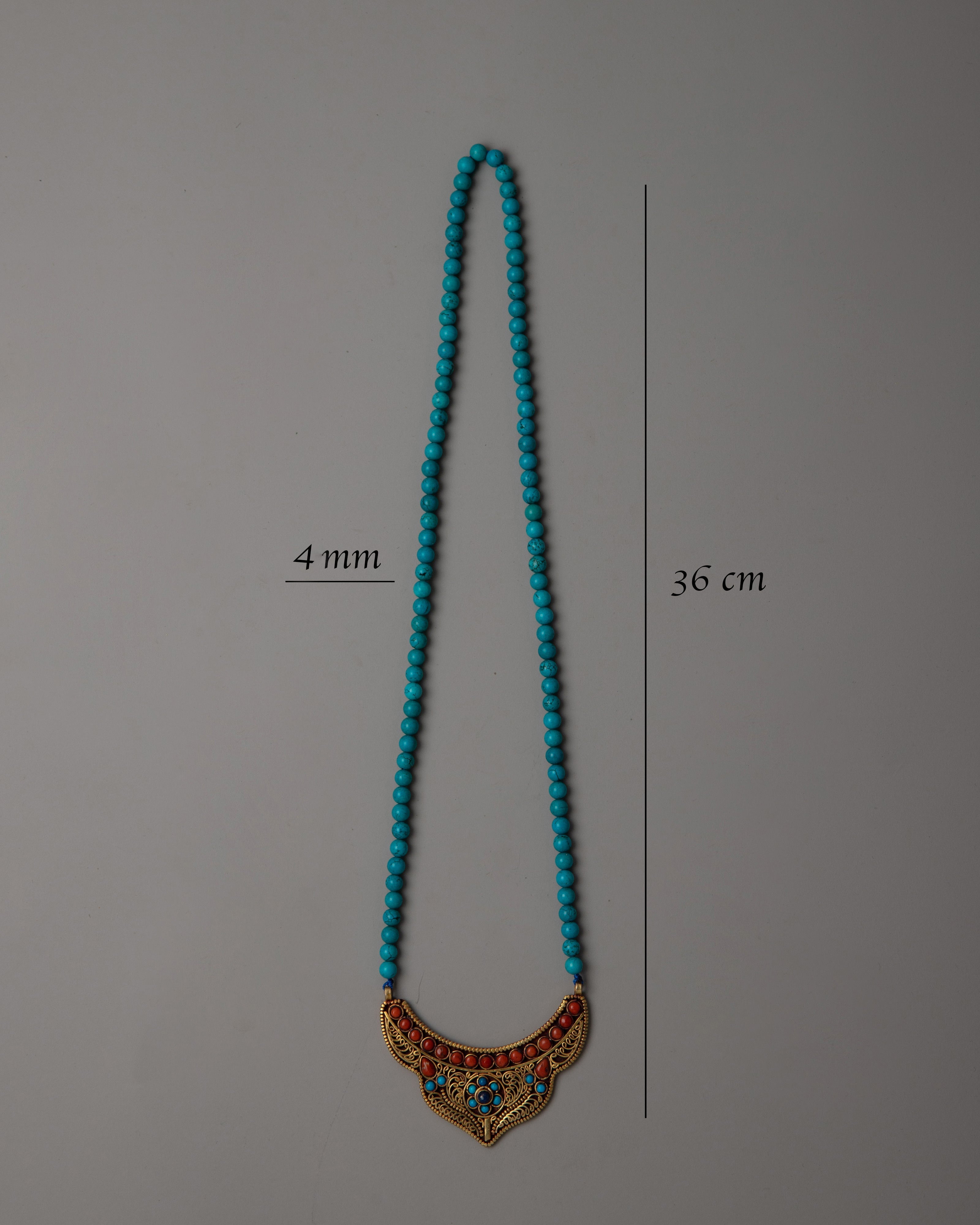 Long Beaded Turquoise Necklace | Embrace Bohemian Elegance and Natural Beauty