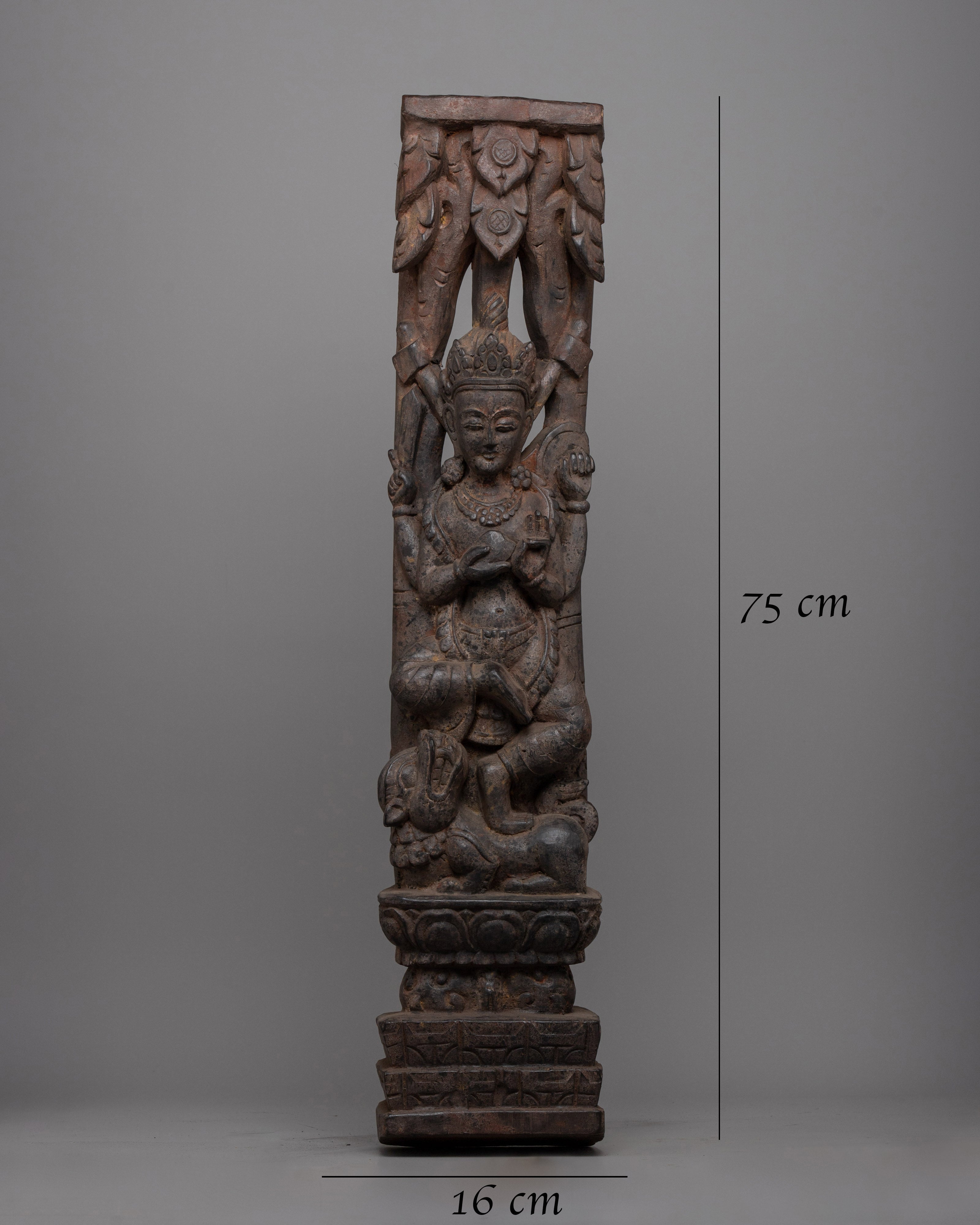 Indrani Wooden Roof Strut | Symbolizing the Grace and Strength of Ancient Beliefs