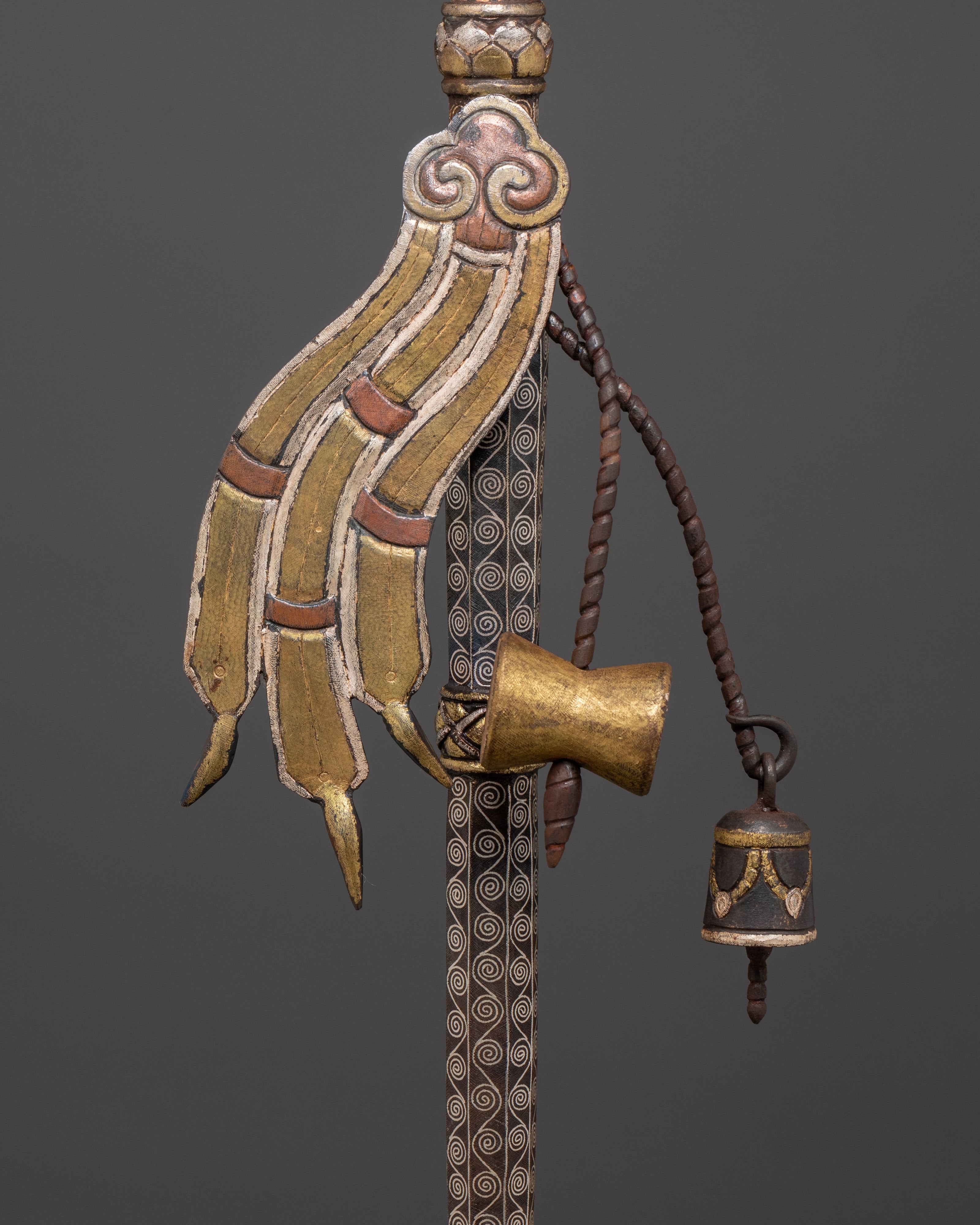 Trishul with Phurba | Ritual Weapon for Tantric Practices