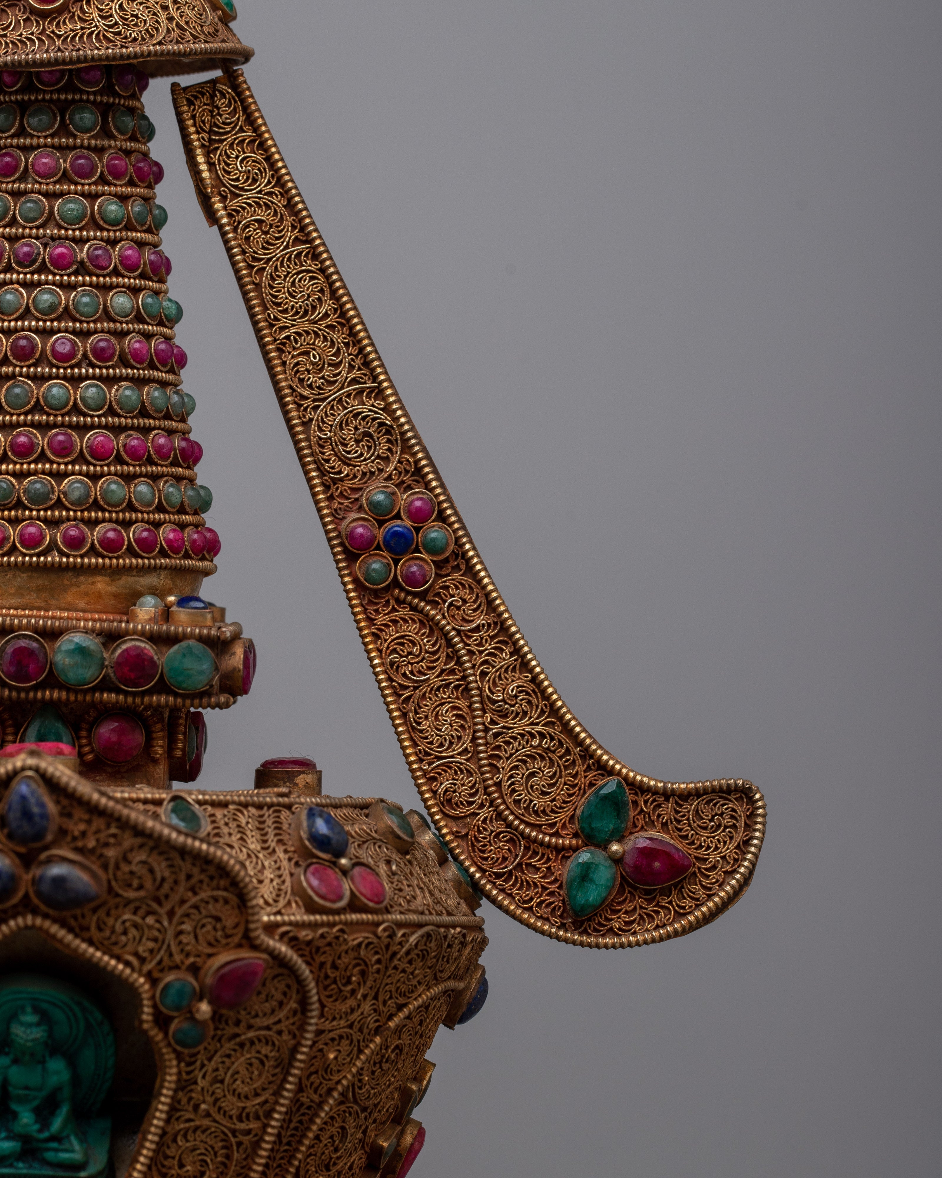 Authentic Handcrafted Copper Stupa | Exquisite Symbol of Spiritual Ascension and Enlightenment