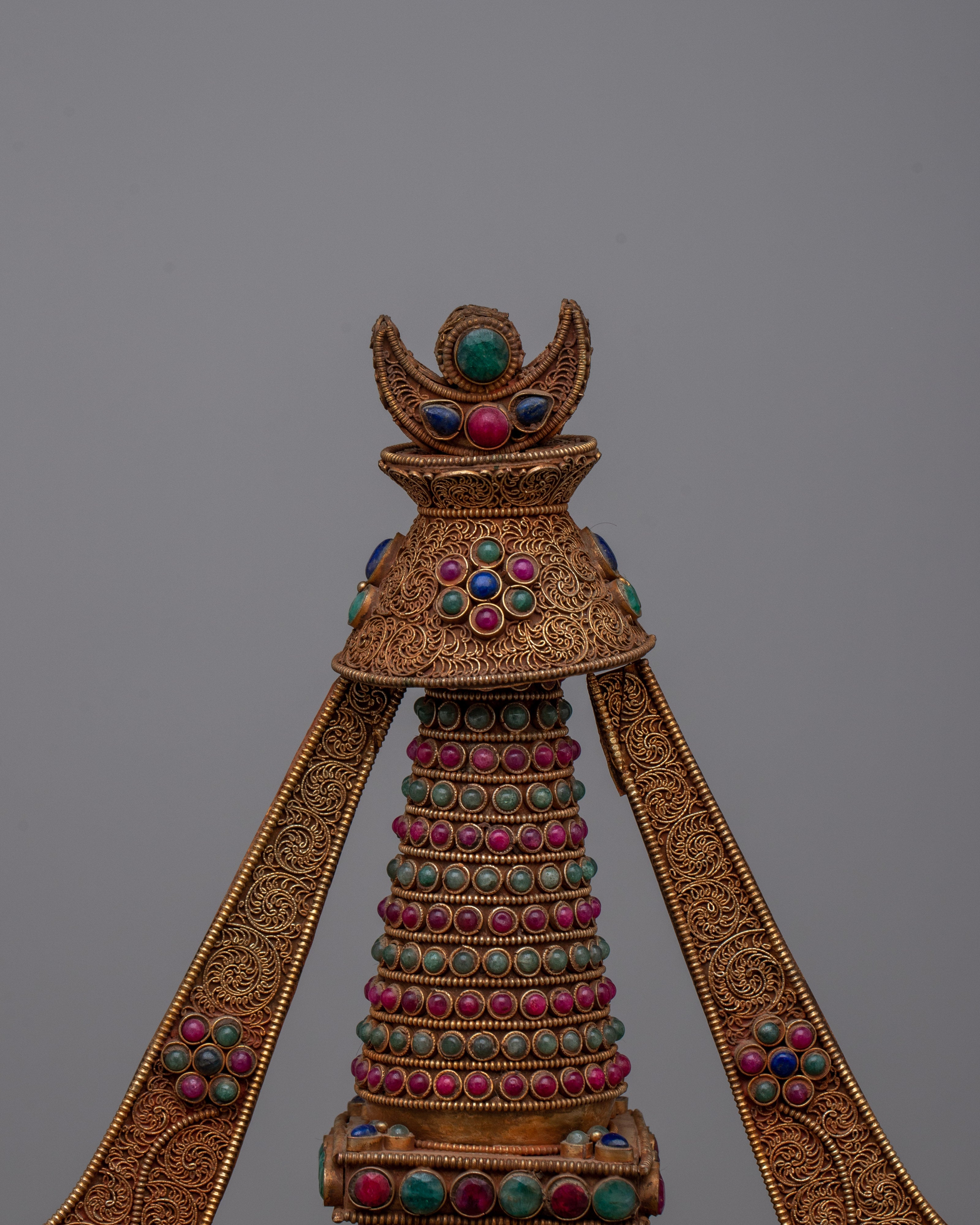 Authentic Handcrafted Copper Stupa | Exquisite Symbol of Spiritual Ascension and Enlightenment