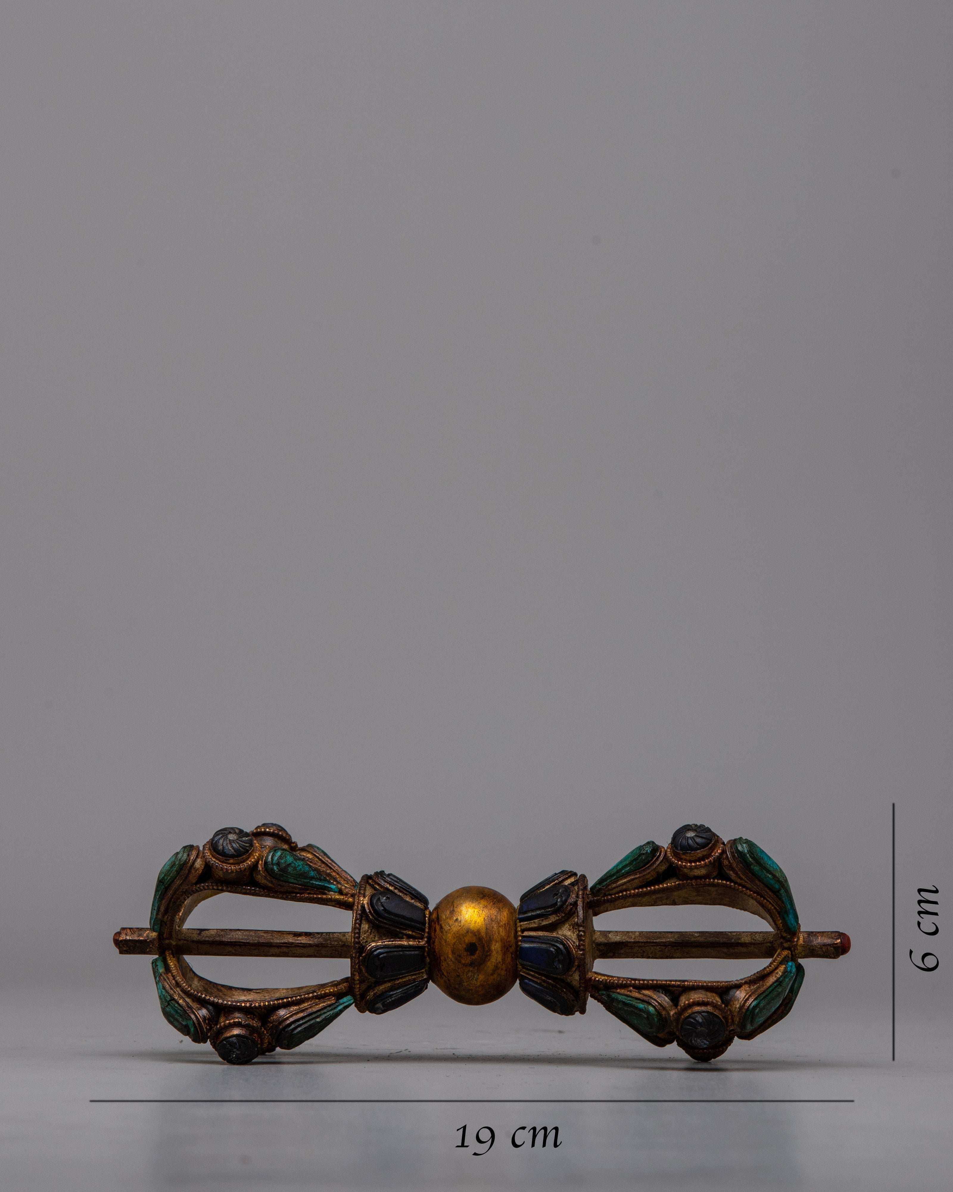 Copper Vajra Meditation Tool | Sacred Tibetan Ritual Item for Energy Healing