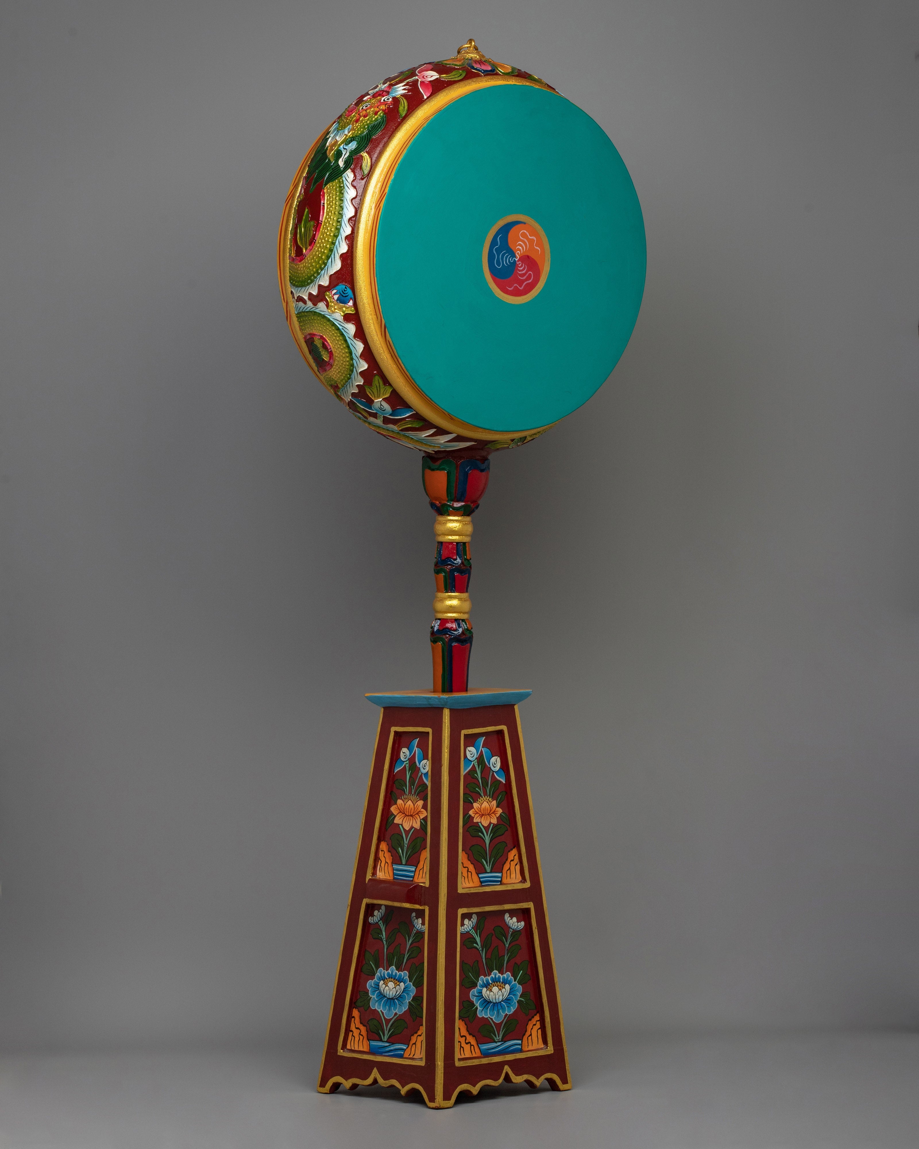 Wooden Dhyangro Drum | Traditional Meditation Music Instrument