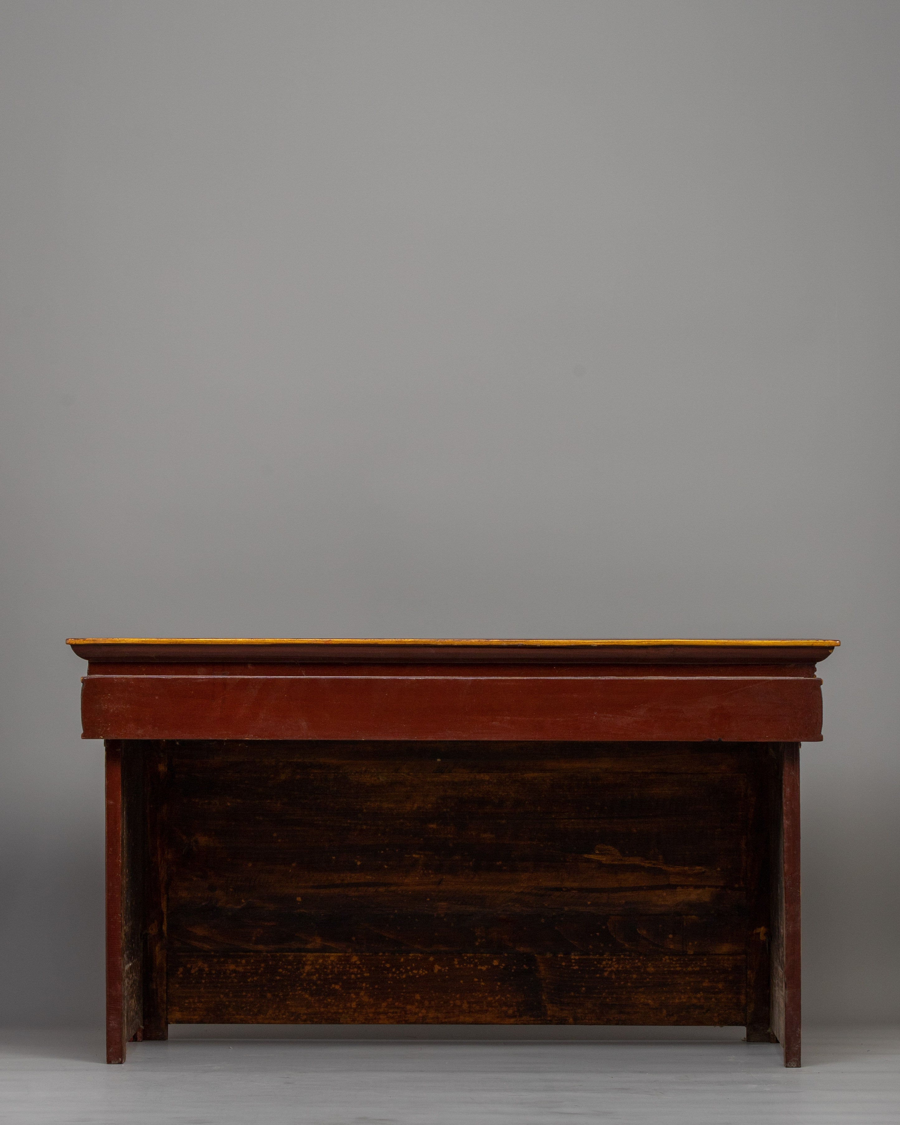 Tibetan Shrine Table | Handcrafted Altar Table for Spiritual Rituals