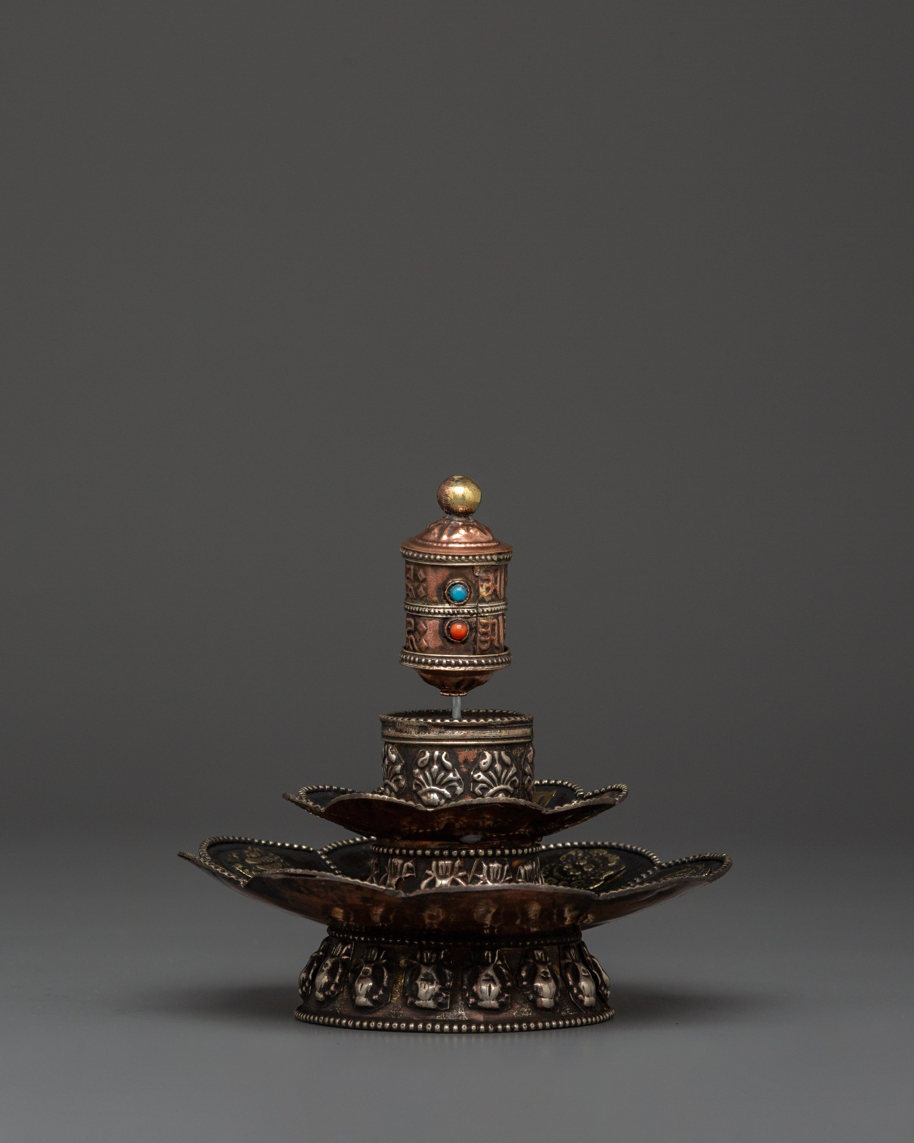 Prayer Wheel Incense Holder