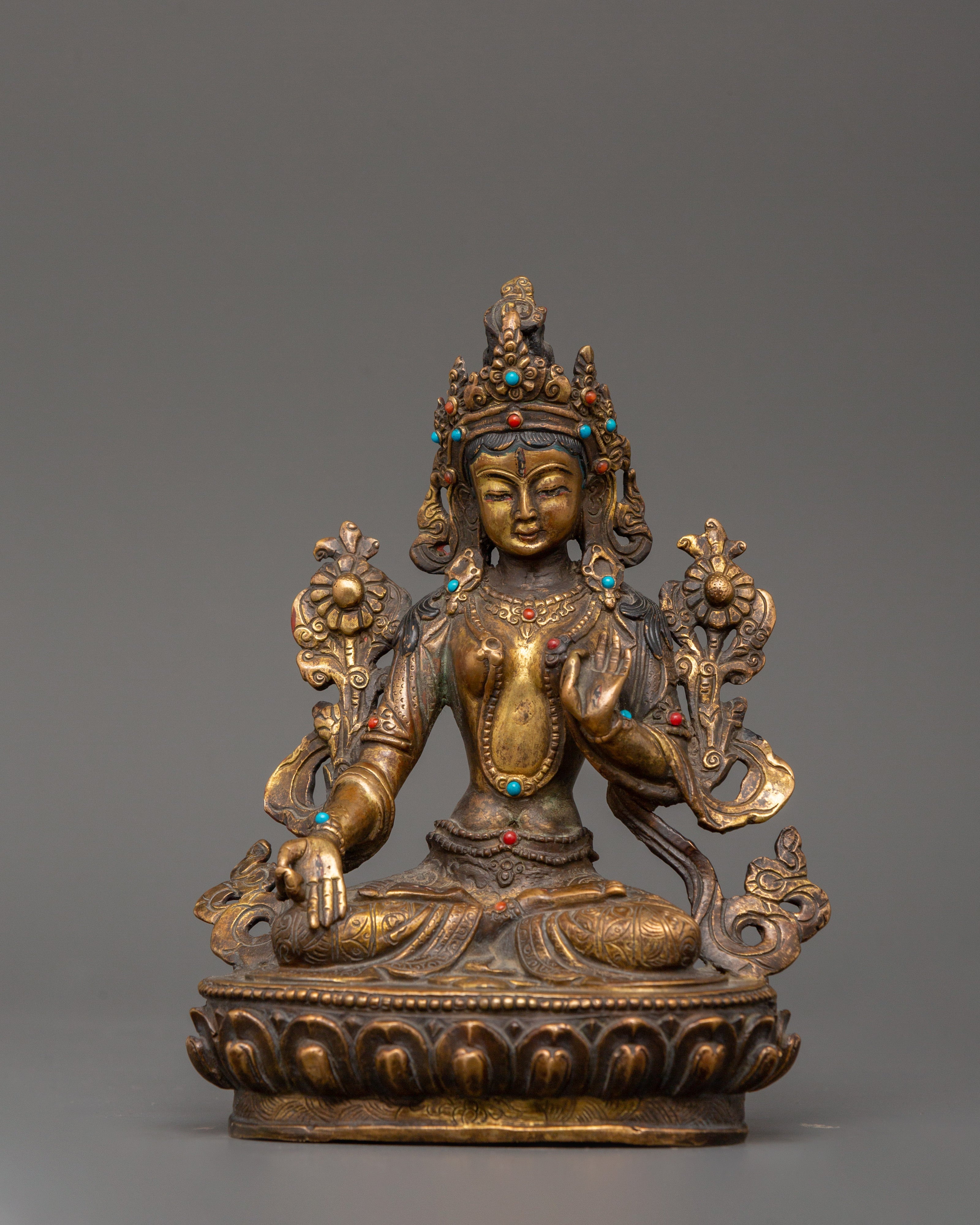Tibetan White Tara Sculpture