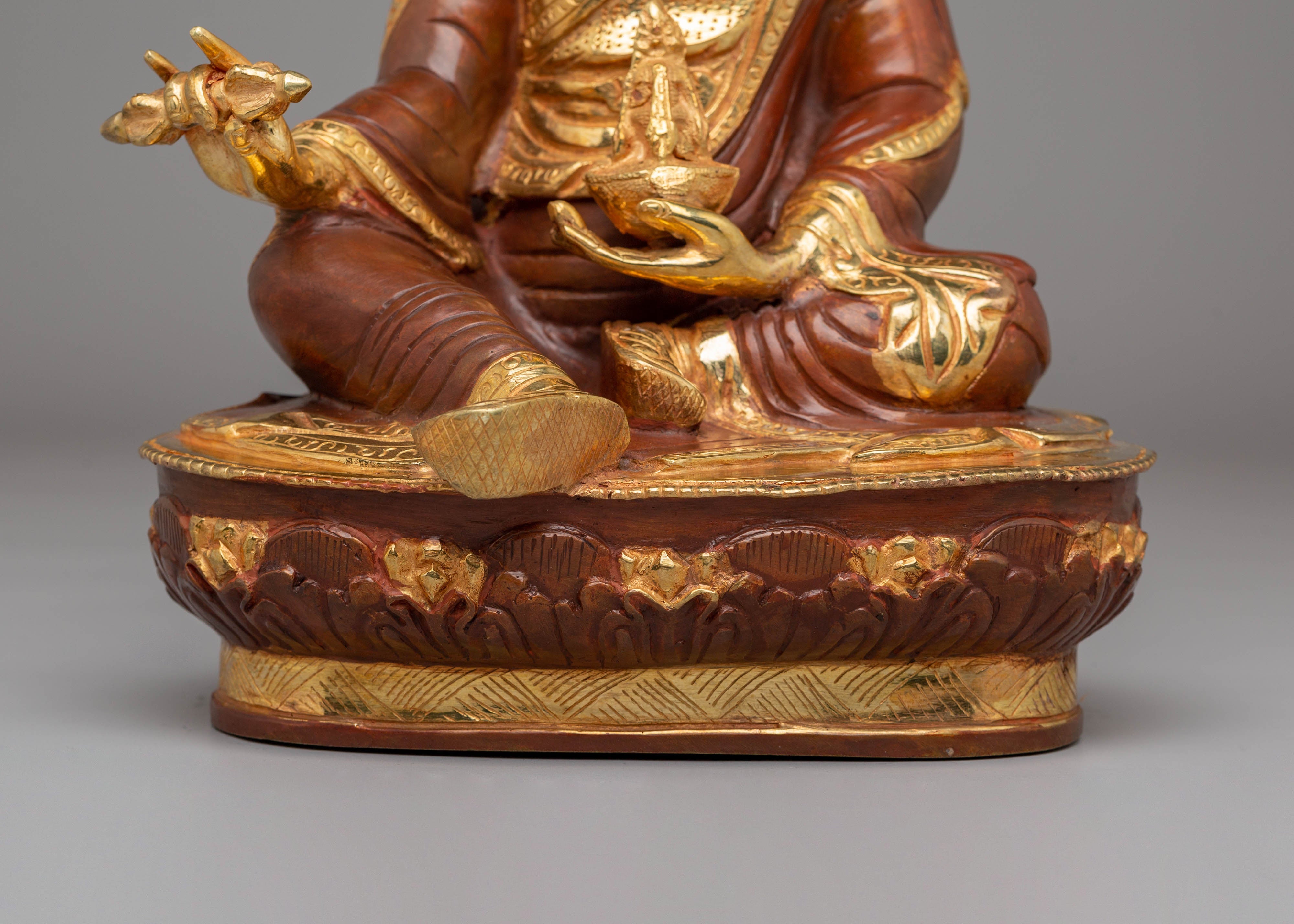 Handmade Golden Statue of Padmasambhava