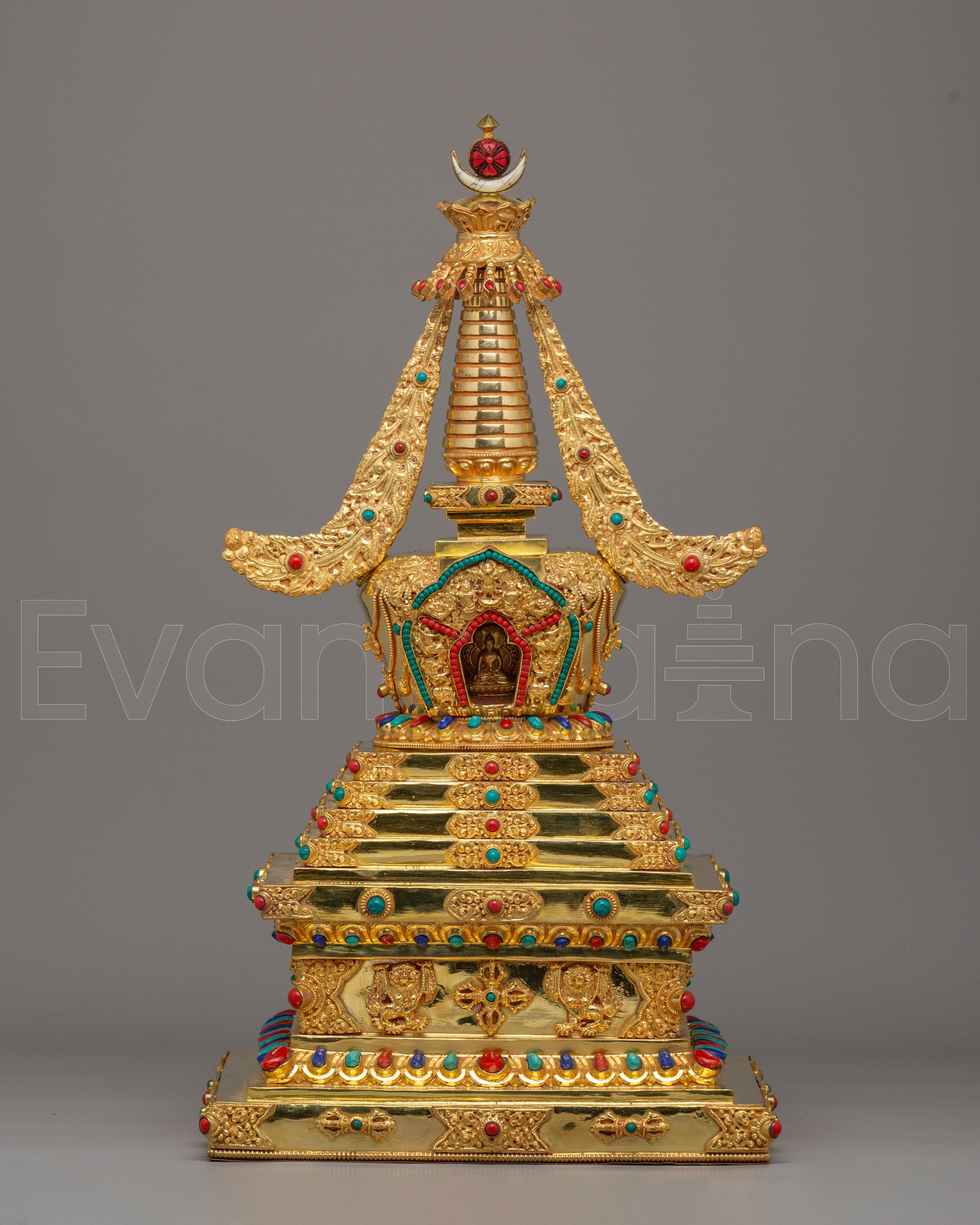 Handcrafted Ritual Enlightenment Stupa | Symbol of Peace & Spiritual Growth