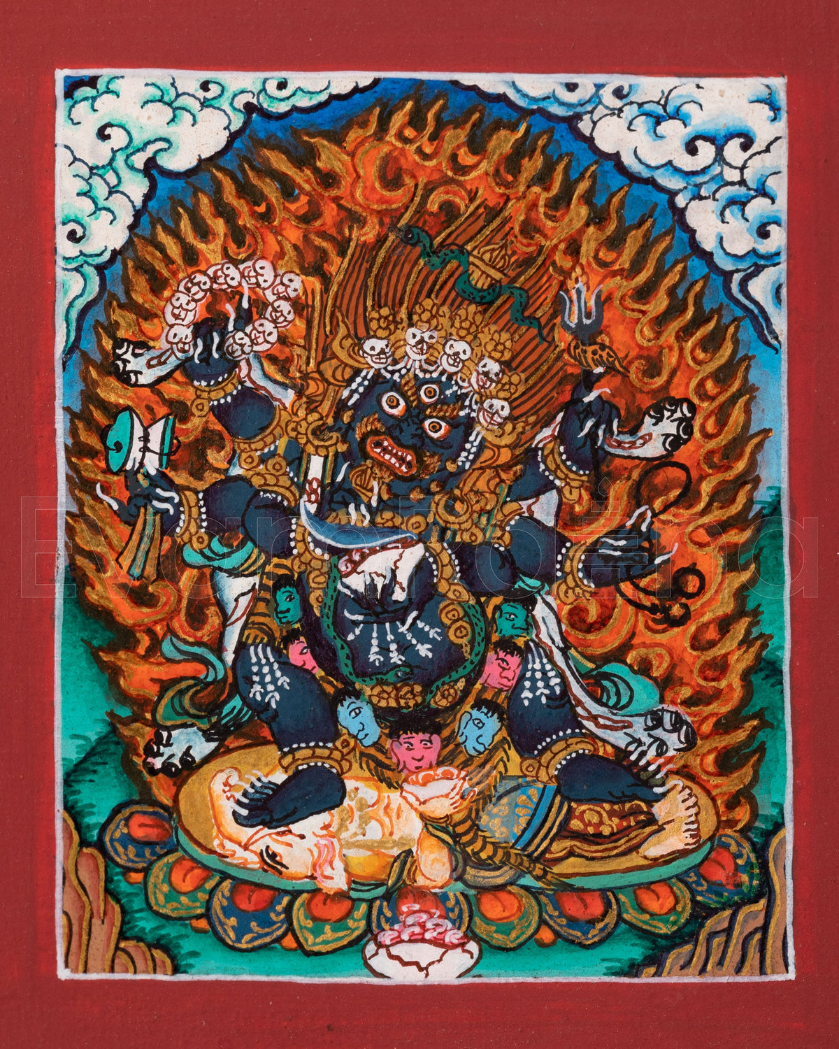 Mahakala Thangka for Locket