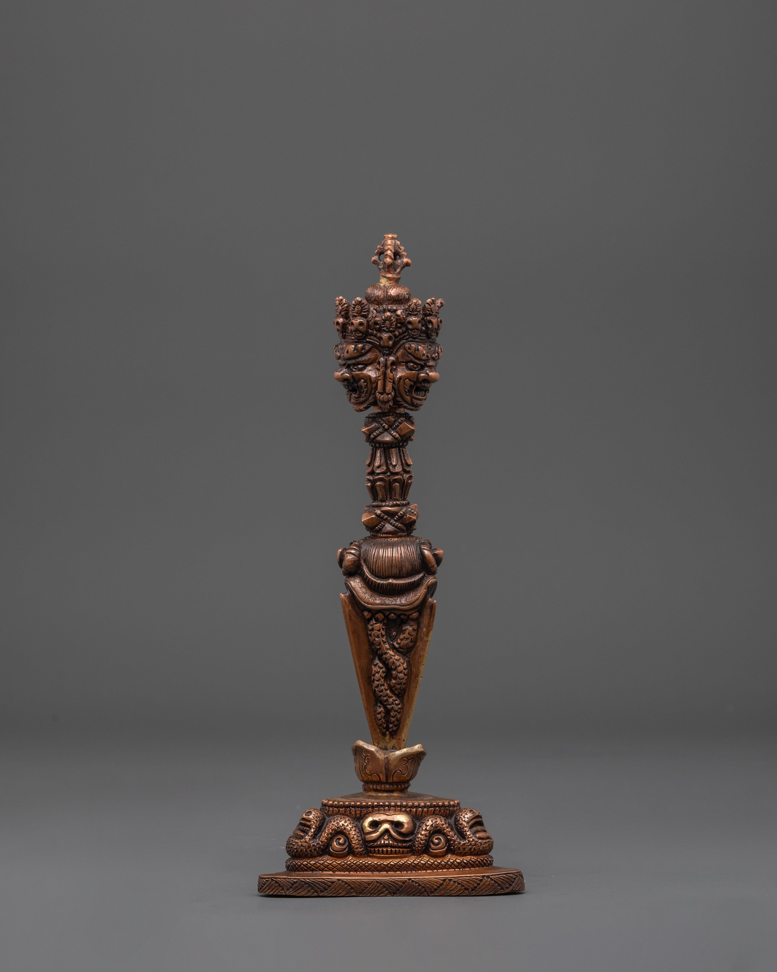 Handmade Copper Phurba For Ritual Ceremonies | Tibetan Buddhist Ritual Dagger