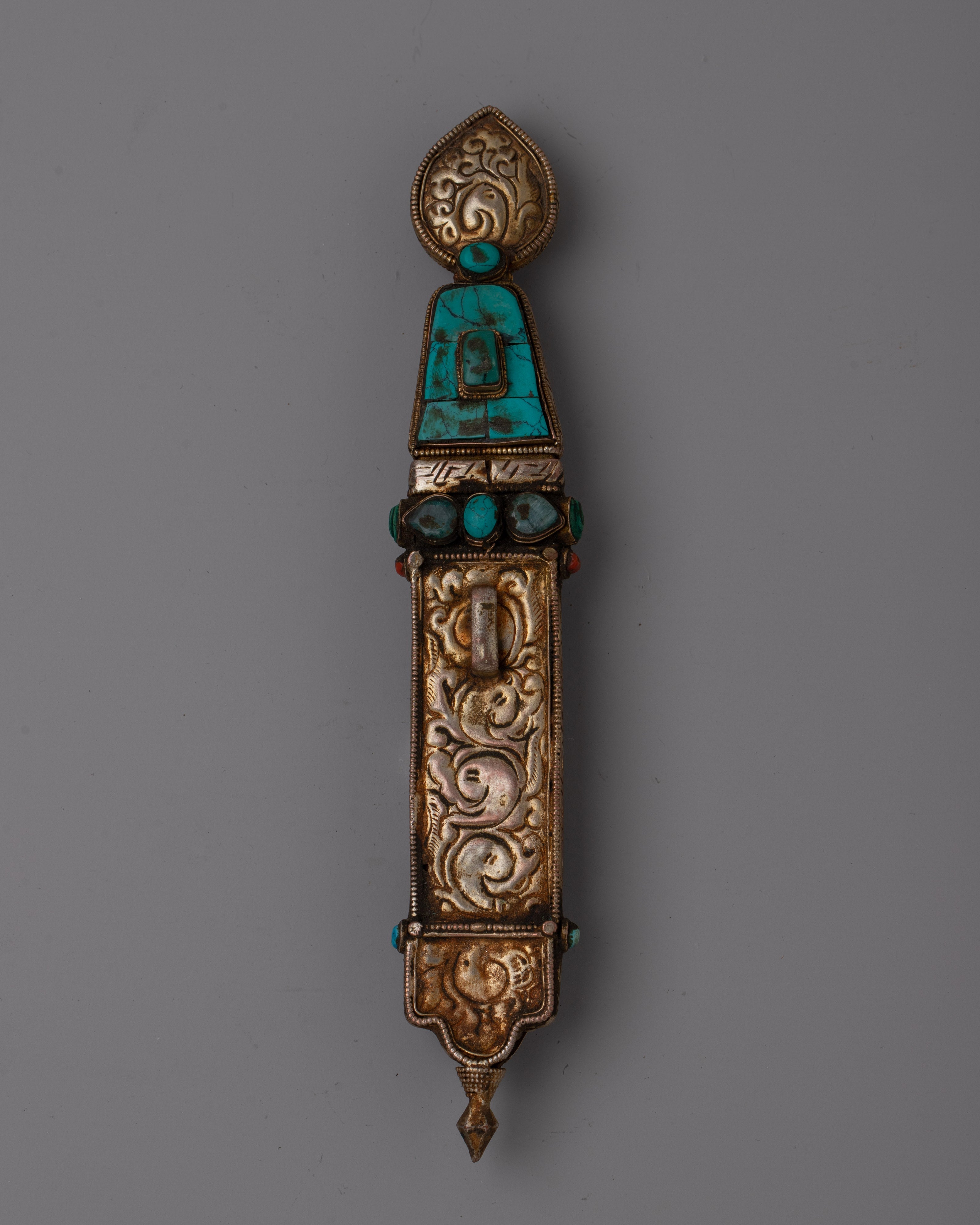 Tibetan Buddhist Knife | Silver Plated, Ritual Dagger with Spiritual Significance