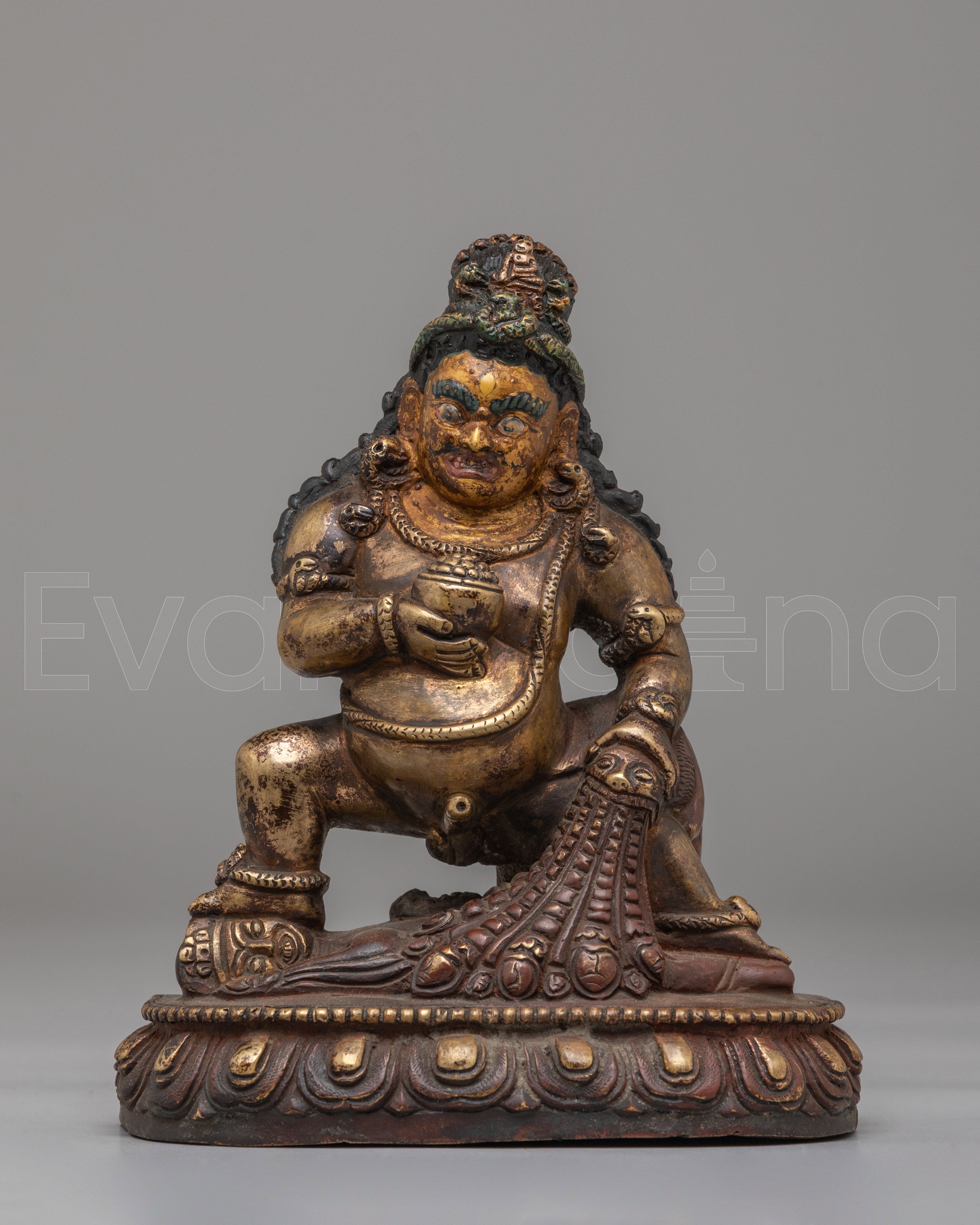 Sacred Black Dzambhala Art Statue
