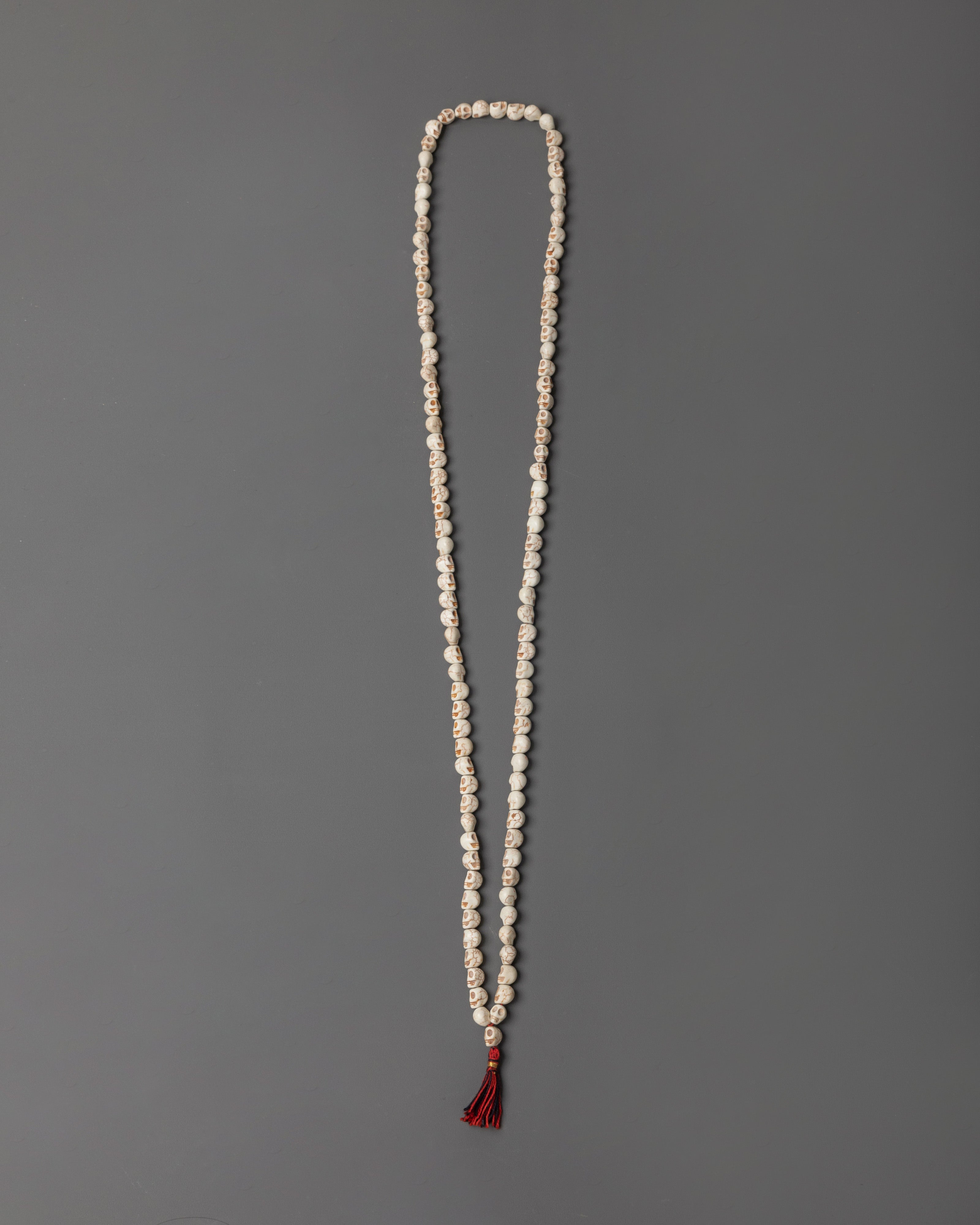 Buddhist Meditation Mala With Skull Design
