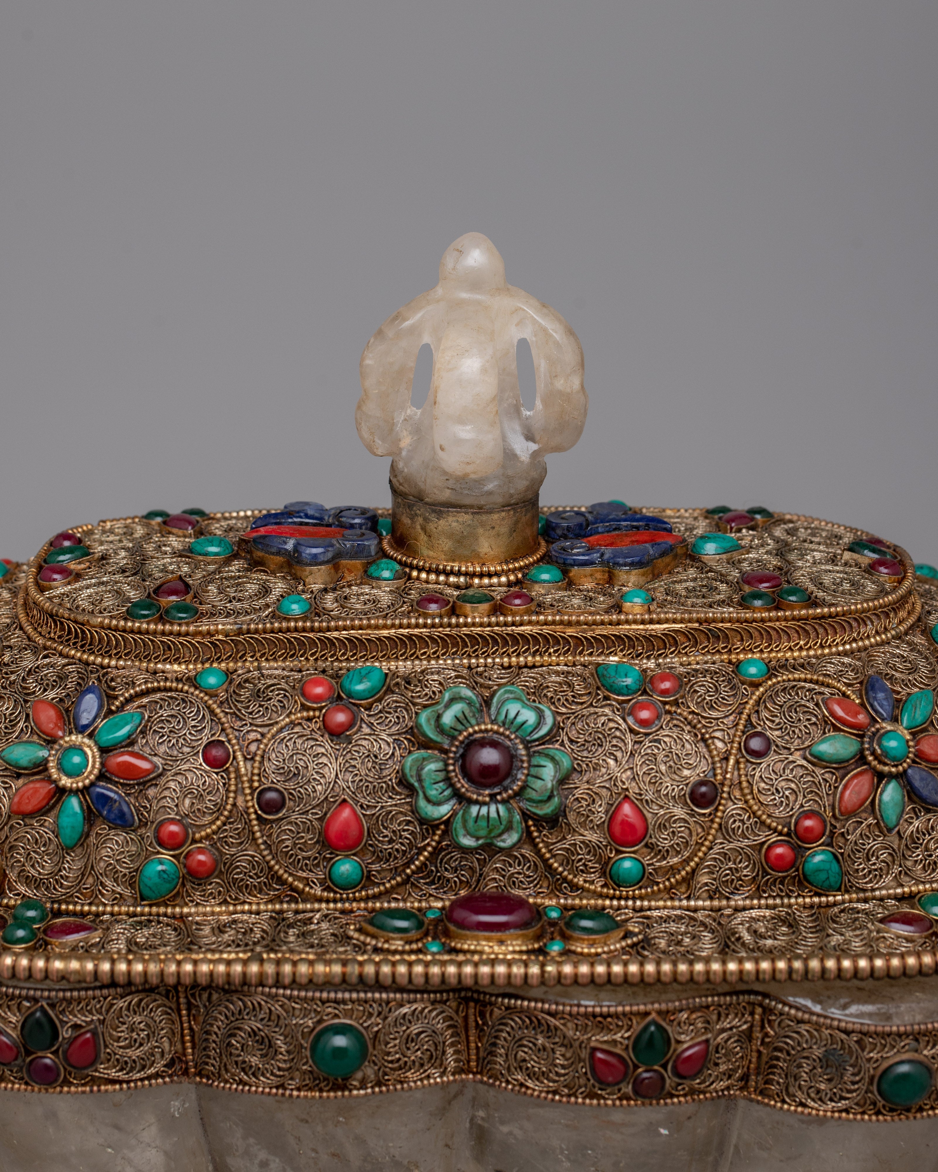 Crystal Dhupur Rice Pot | Handcrafted Decorative Art for Ritual