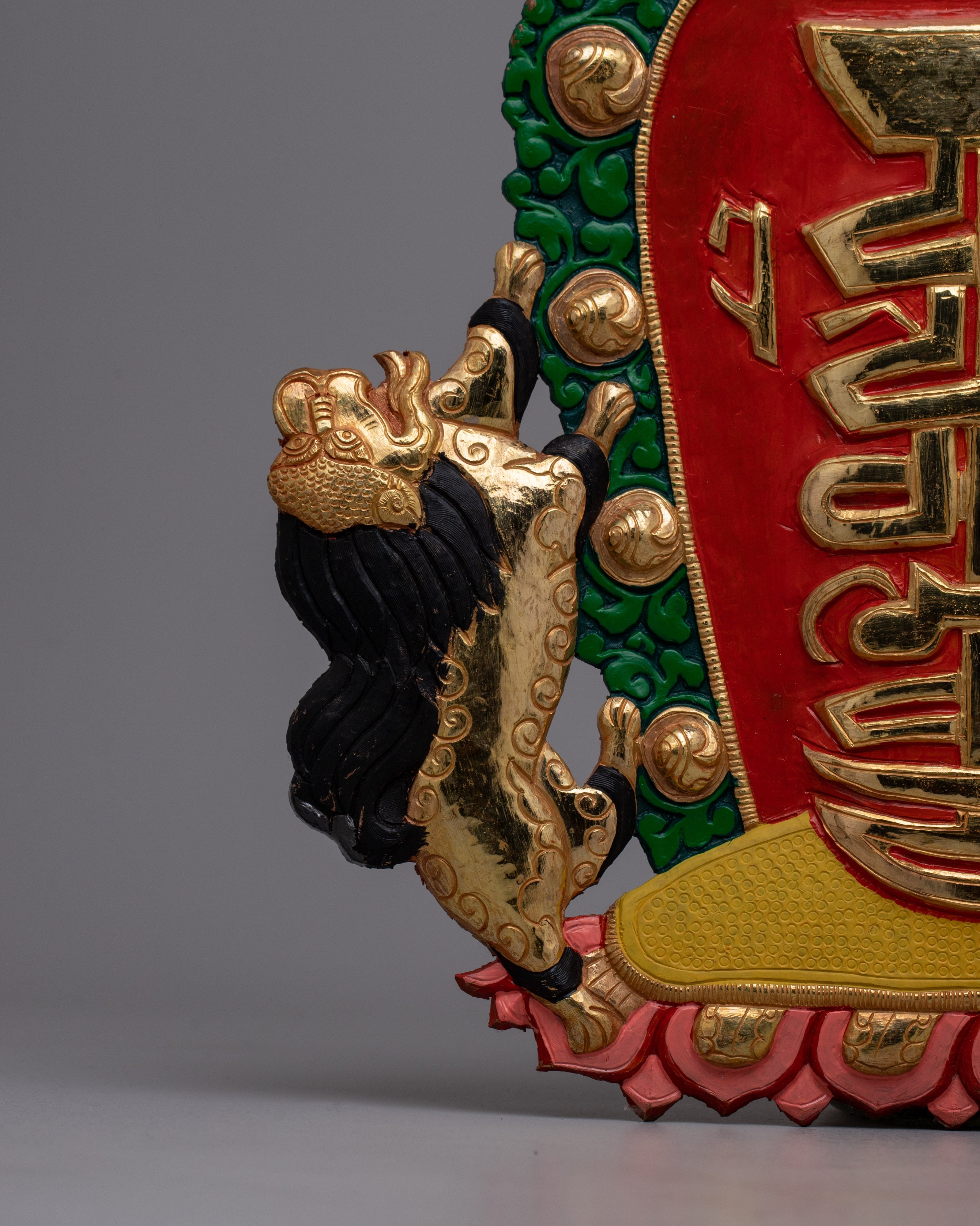 Copper Kalachakra Mantra Wall Hanging | Traditional Craftsmanship in Sacred Tibetan Art