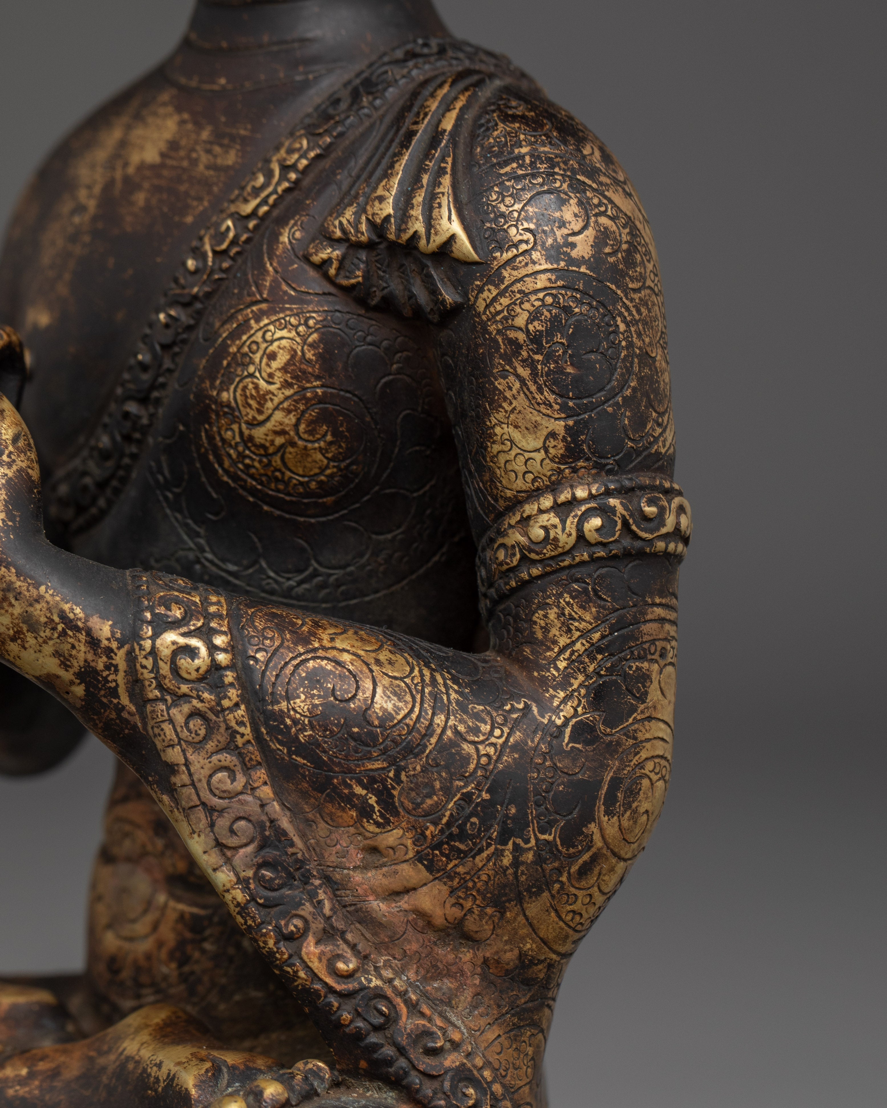 Vairocana Copper Statue for Antique Finish | Cosmic Buddha Artwork