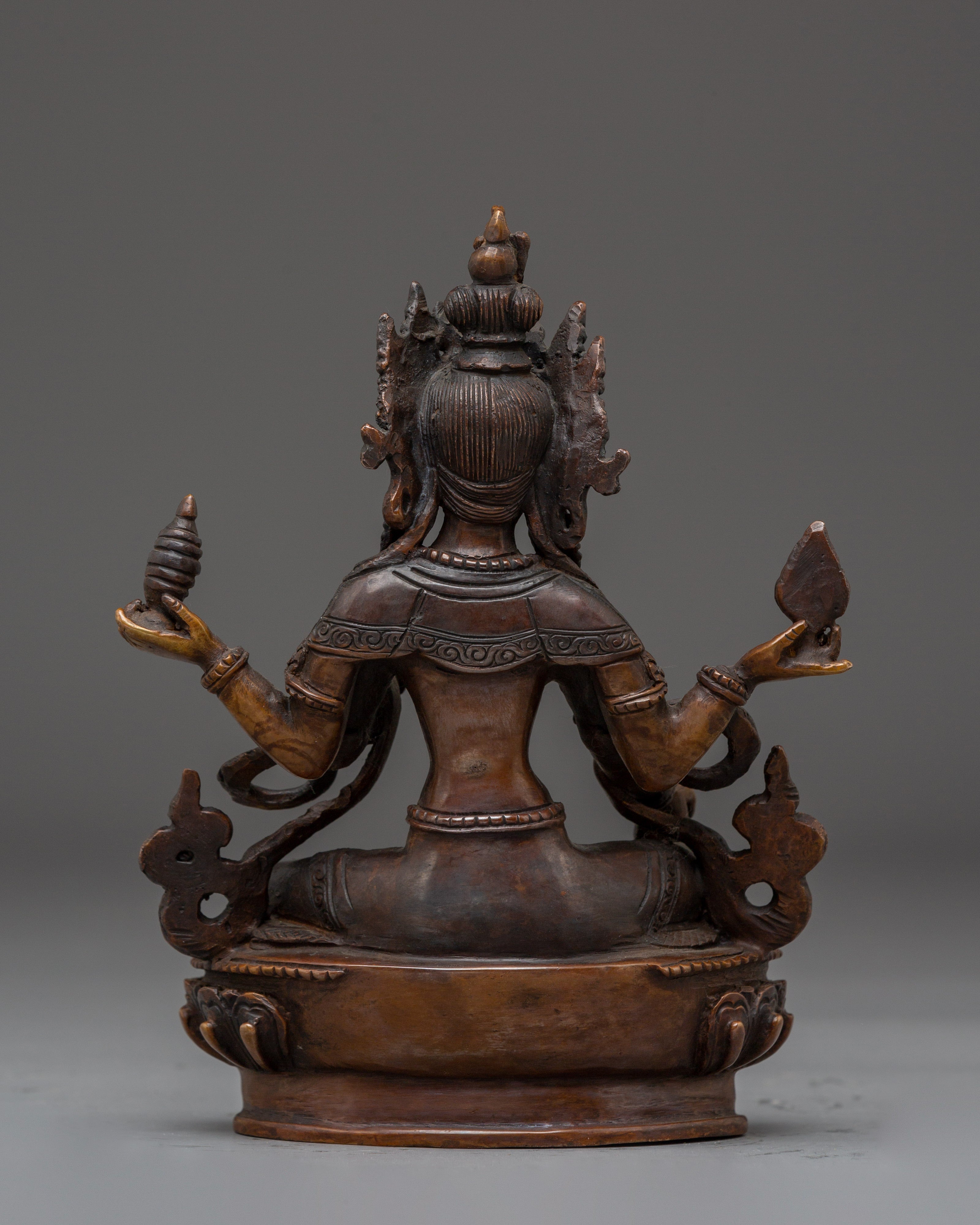 Laxmi Mata Oxidized Statue | Goddess of Wisdom