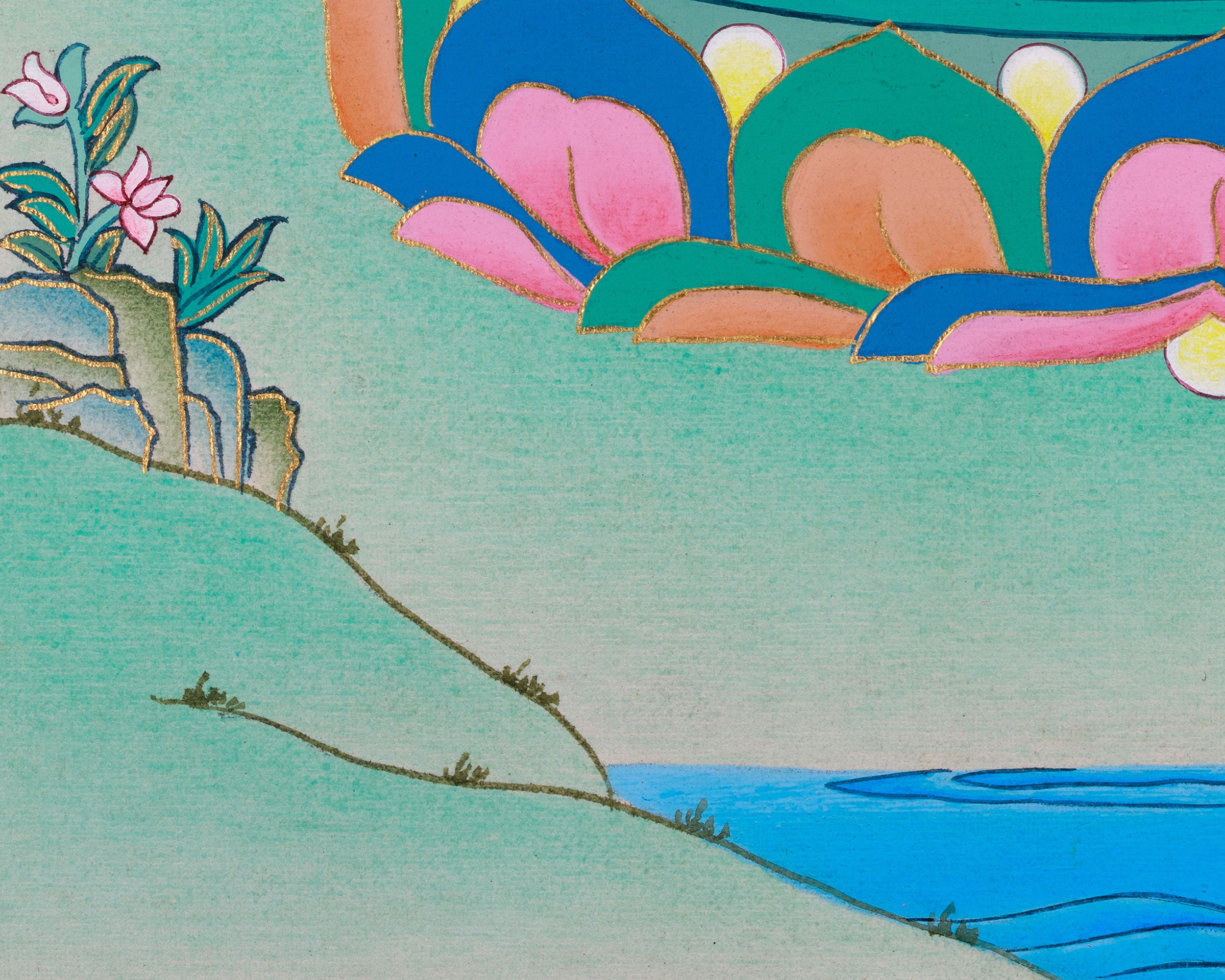 Hand-Painted Samantabhadra Thangka | The Primordial Buddha