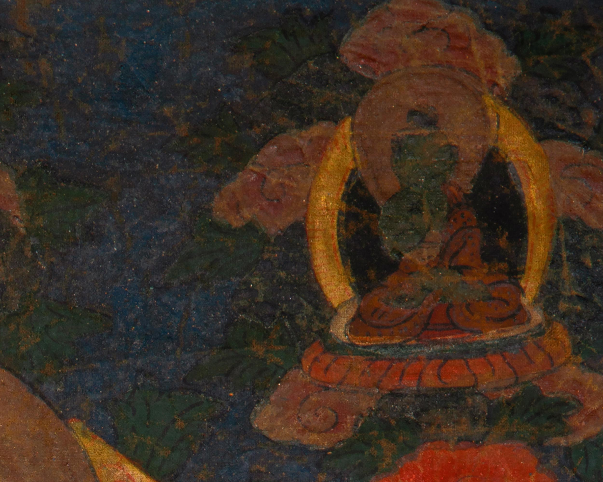Our Vintage Vajradhara Thangka | Tibetan Primordial Buddha Art