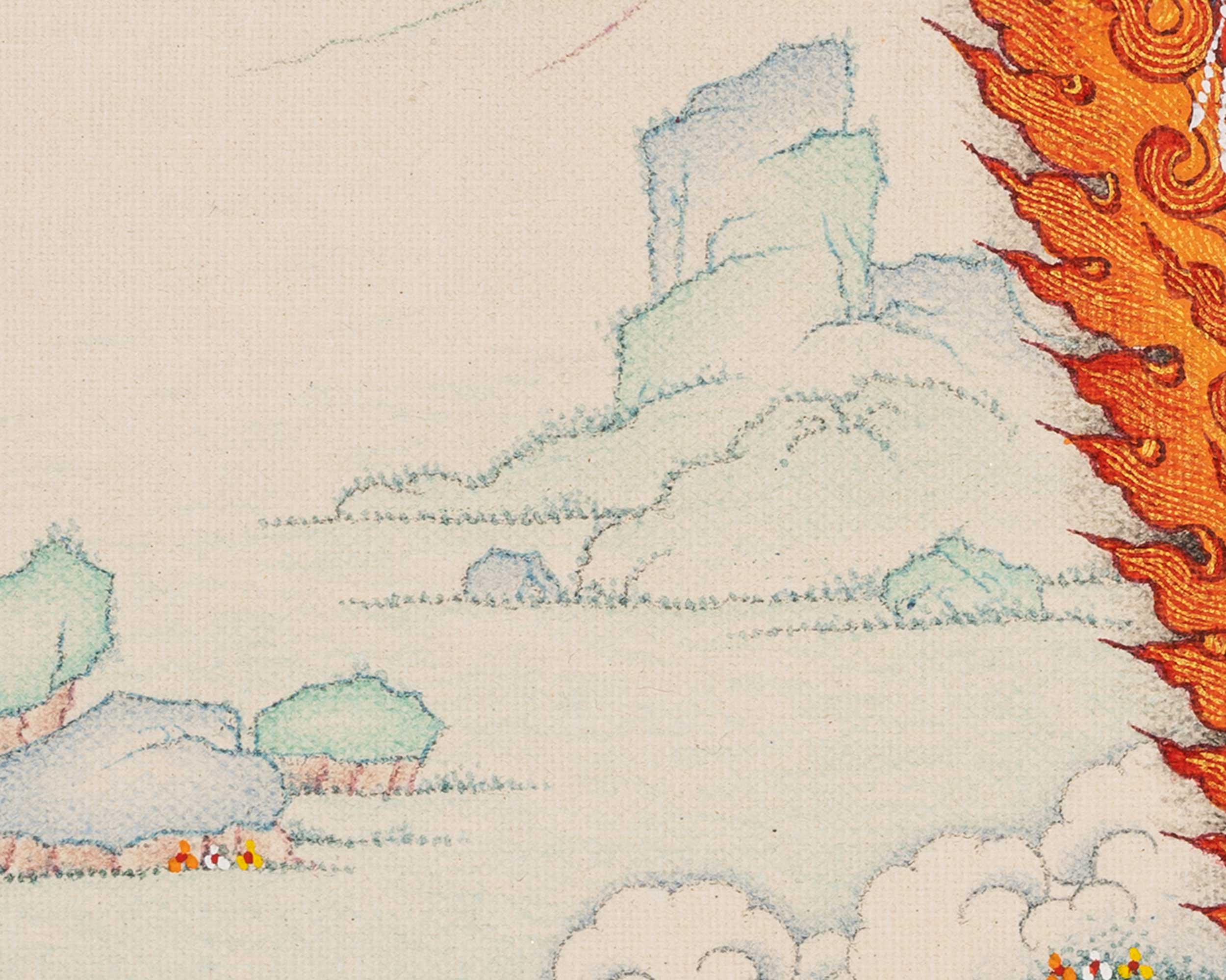 Hand-Painted Himalayan Thangka For Kurukulla Mantra Pratice | Traditional Tibetan Dakini Art