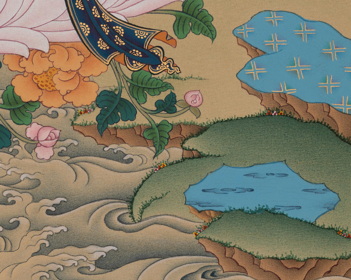 Sita Tara Goddess Thangka | Buddhist Art of Longevity and Compassion