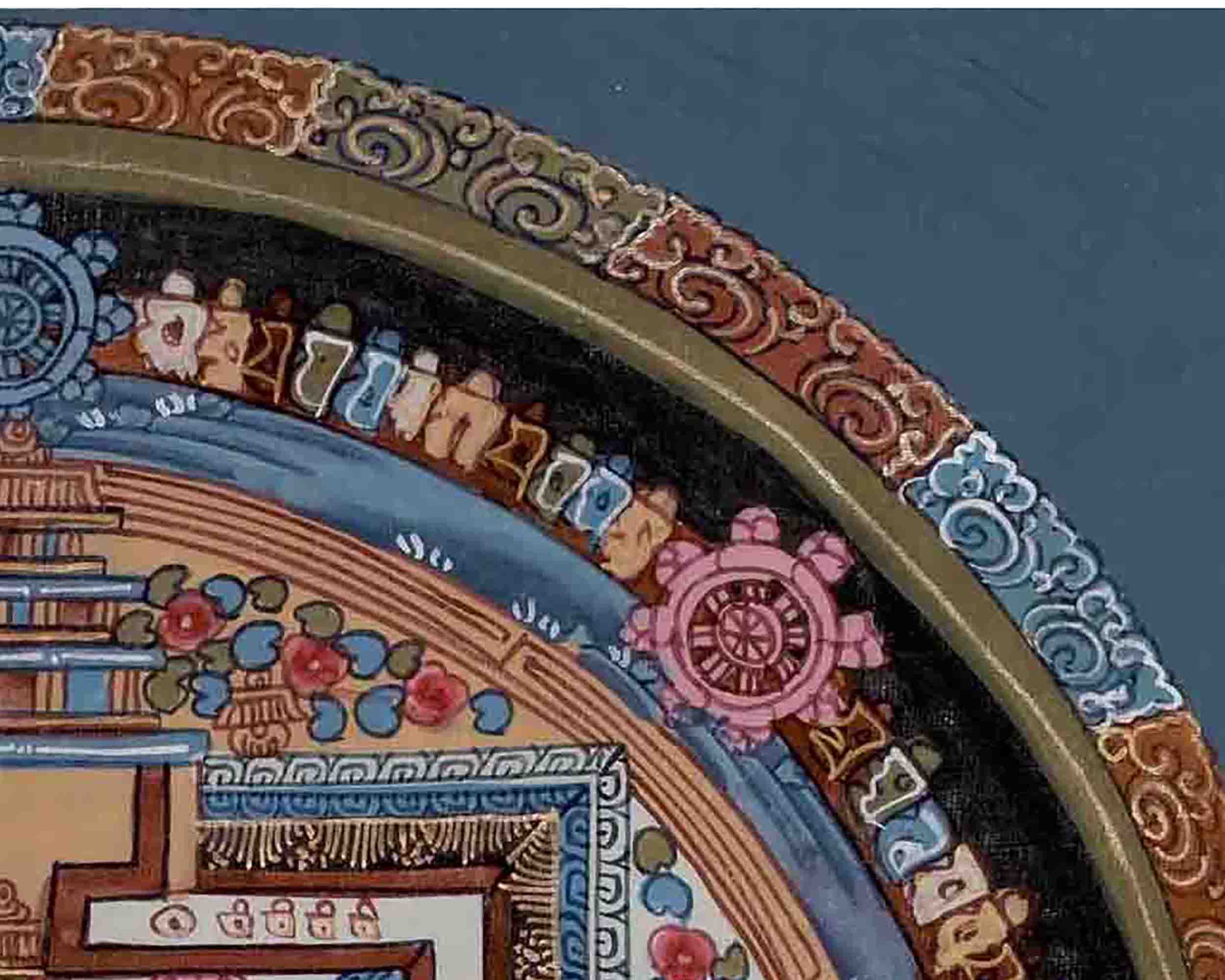 Kalachakra Mandala Thangka Painting | Thanka Gold leaf Painting