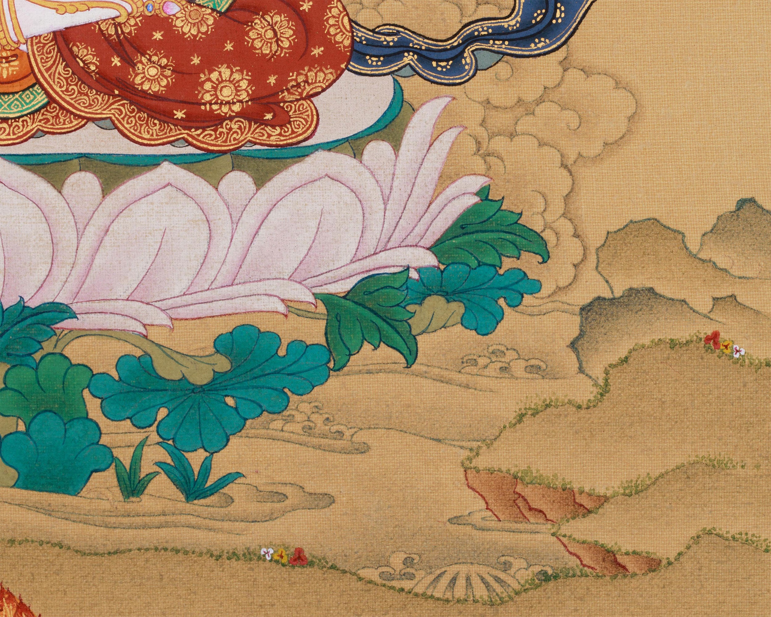 Divine Chenrezig with Amitabha Thangka | A Radiant Offering of Love and Enlightenment