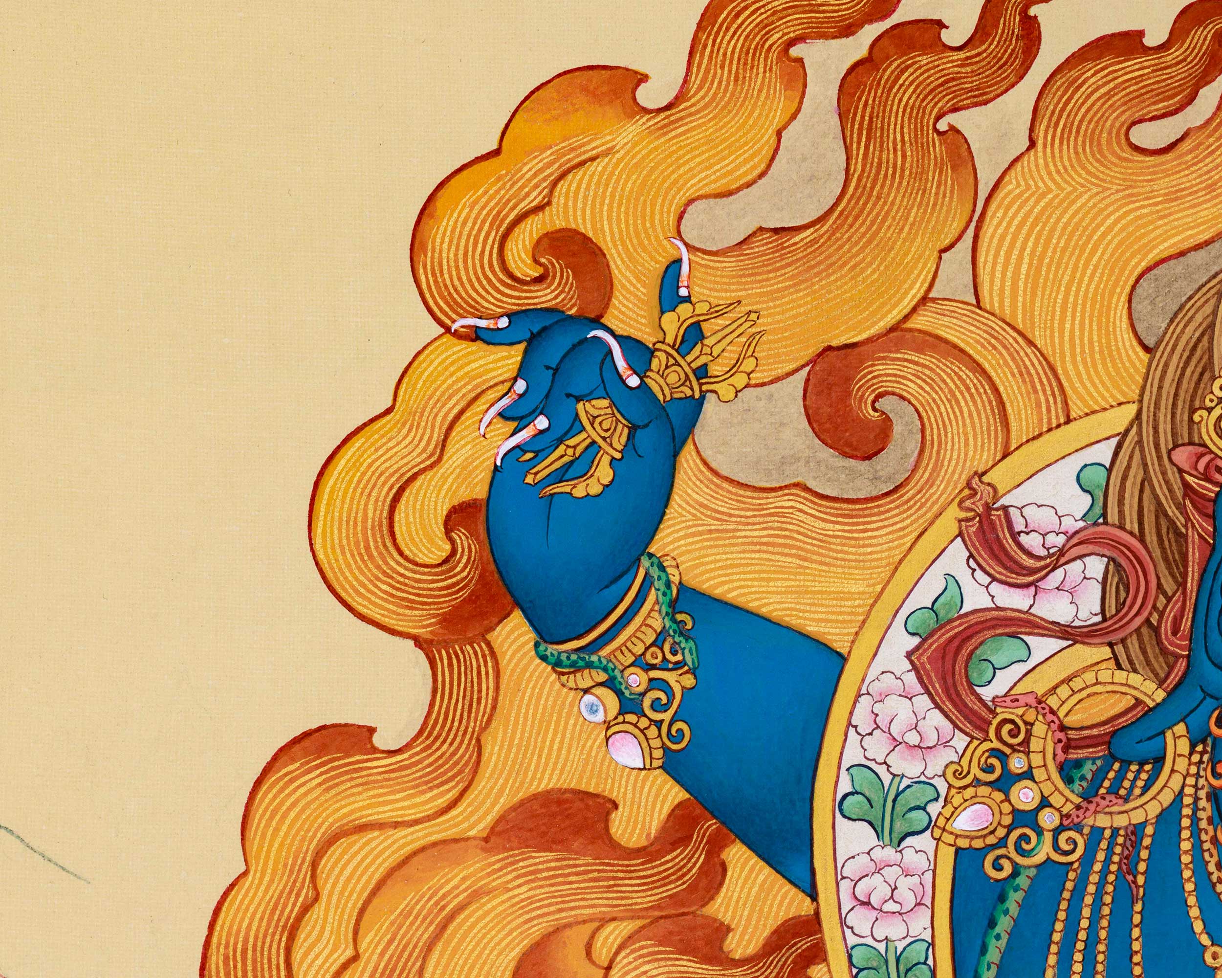 Feirce Power, Wrathful Compassion Vajrapani Thangka