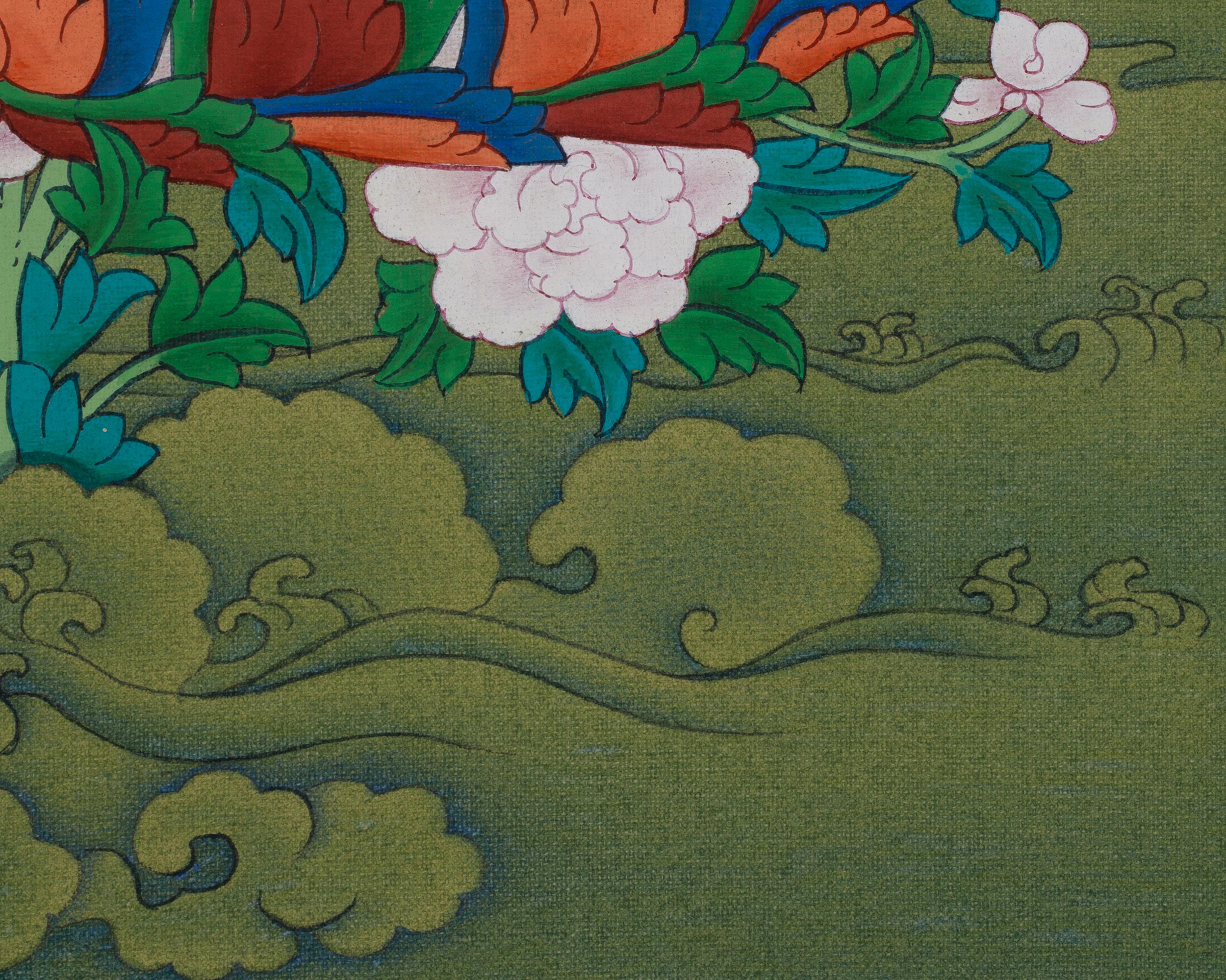 Wisdom Deity Guru Rinpoche Thangka | The Lotus Born Master