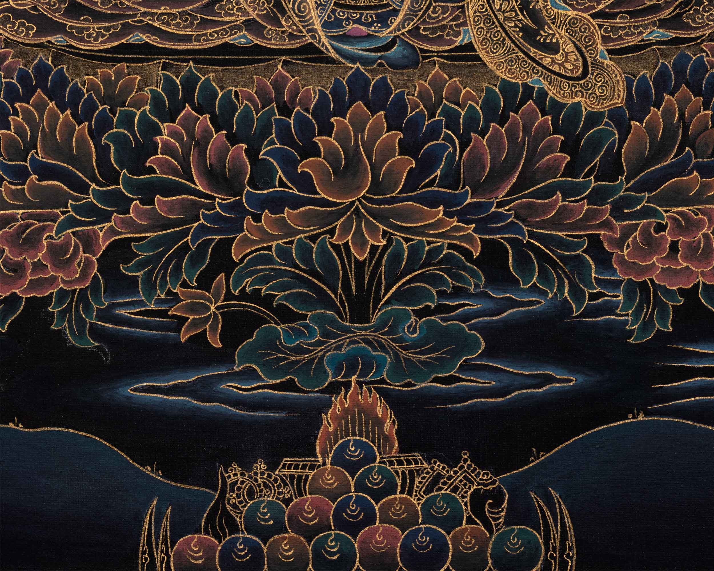 Tibetan Thangka of Padmasambhava | The Lotus Born Master | Traditional Artwork