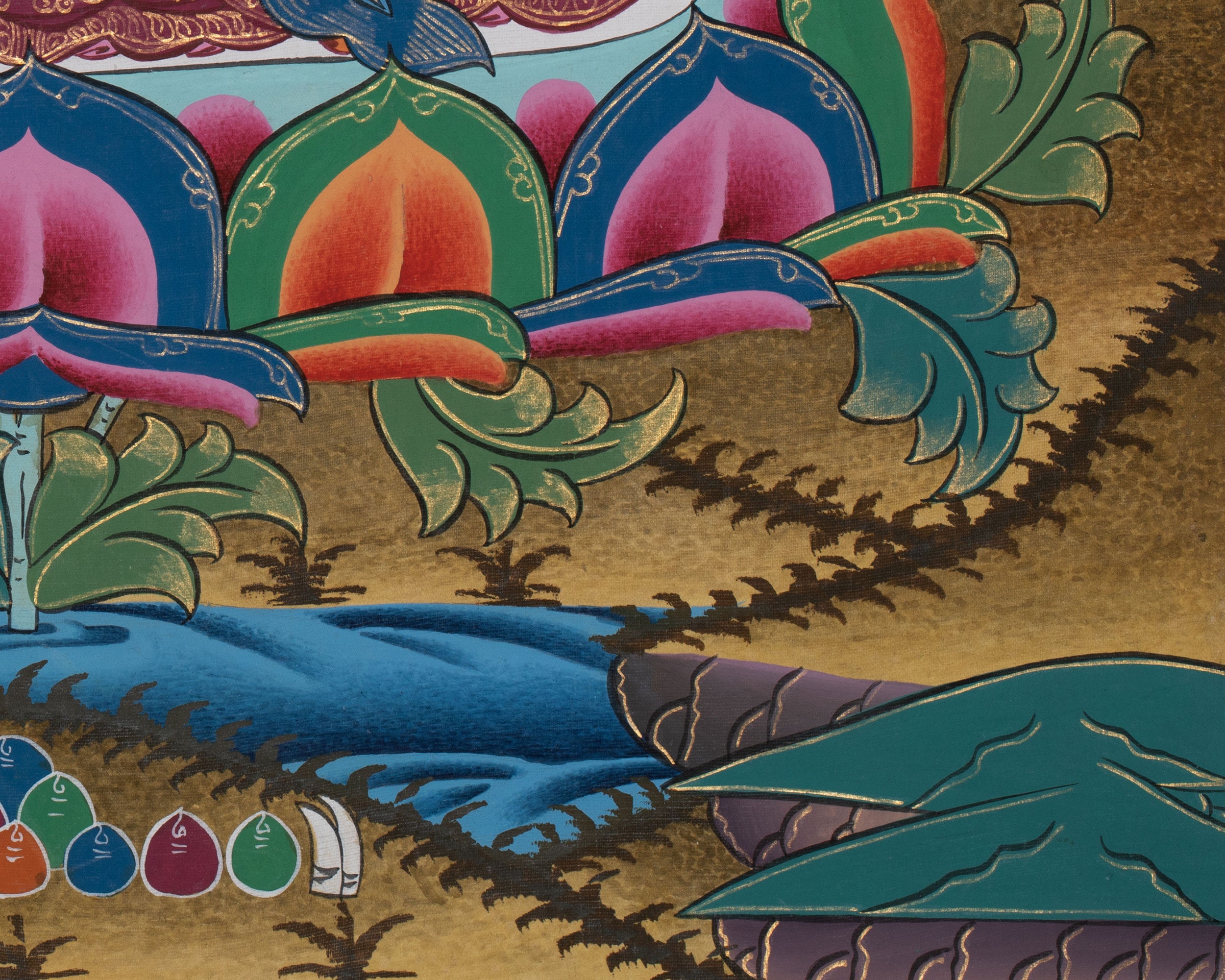 Four-Armed Chenrezig Painting | Tibetan Deity of Infinite Mercy and Loving-Kindness