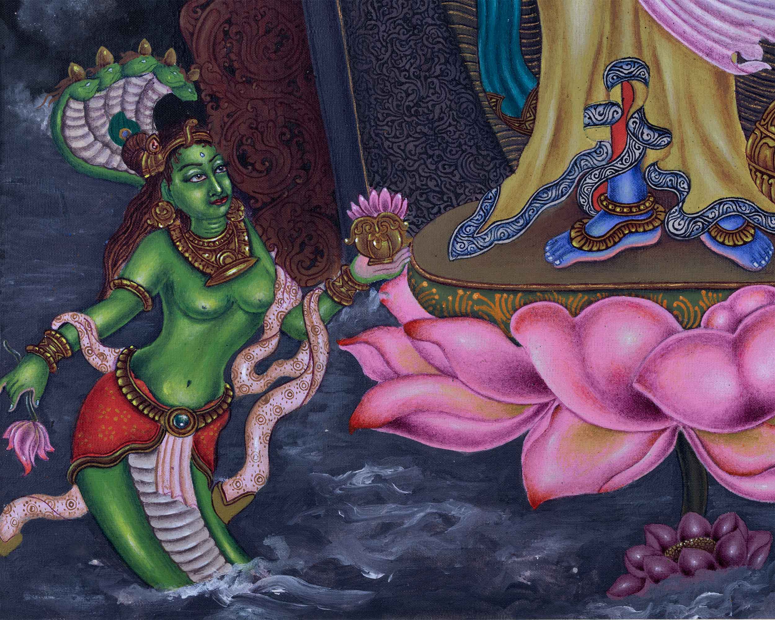Highly Revered Hindu Deity Sree Vishnu Giclee Print | Vishnu, The God Of Preservation Art