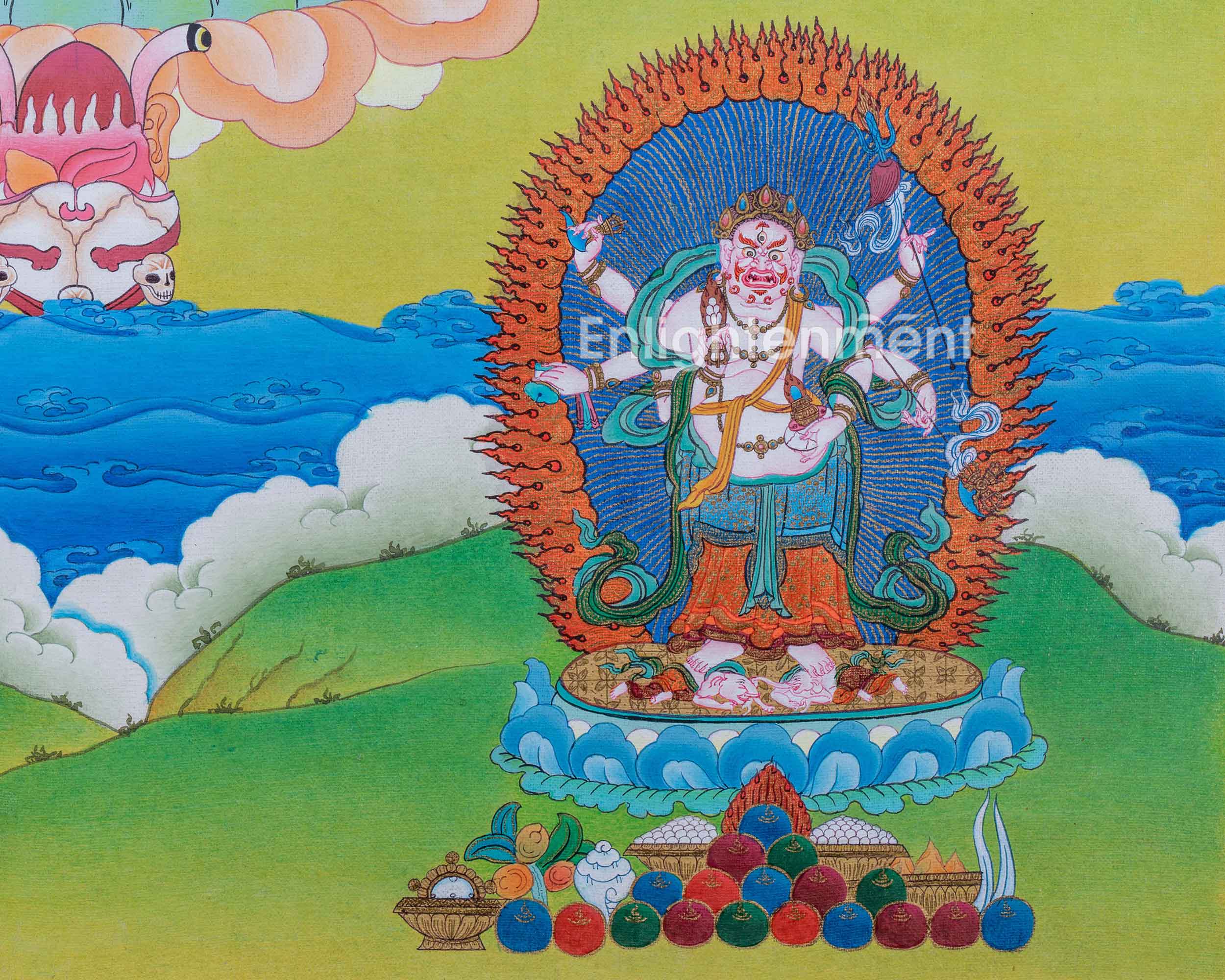 Hevajra Nairatmya, Wrathful Yidam Thangka, Hand Painted Tibetan Art