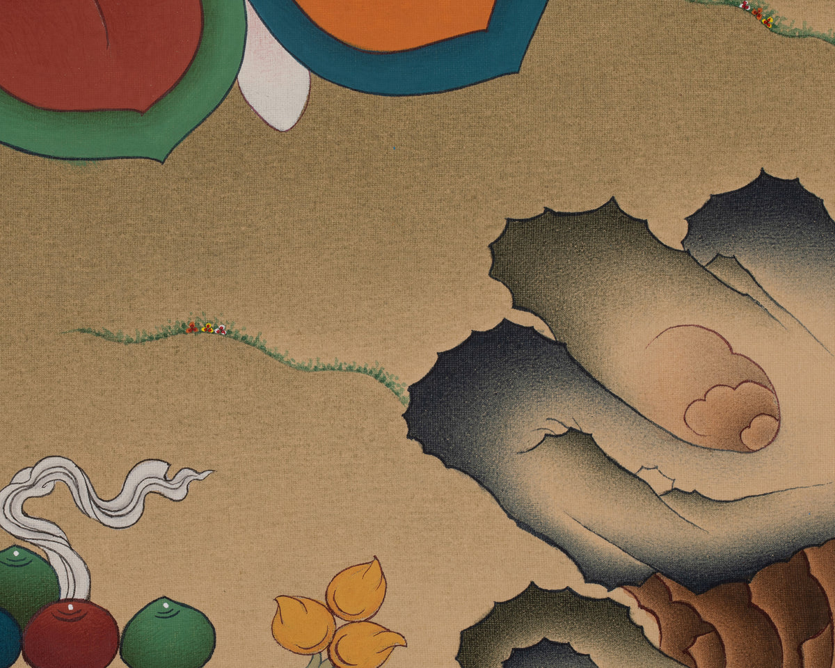 Butadamara Buddhist Thangka | Vajrapani Art | Sacred Protector of Vajrayana Buddhism