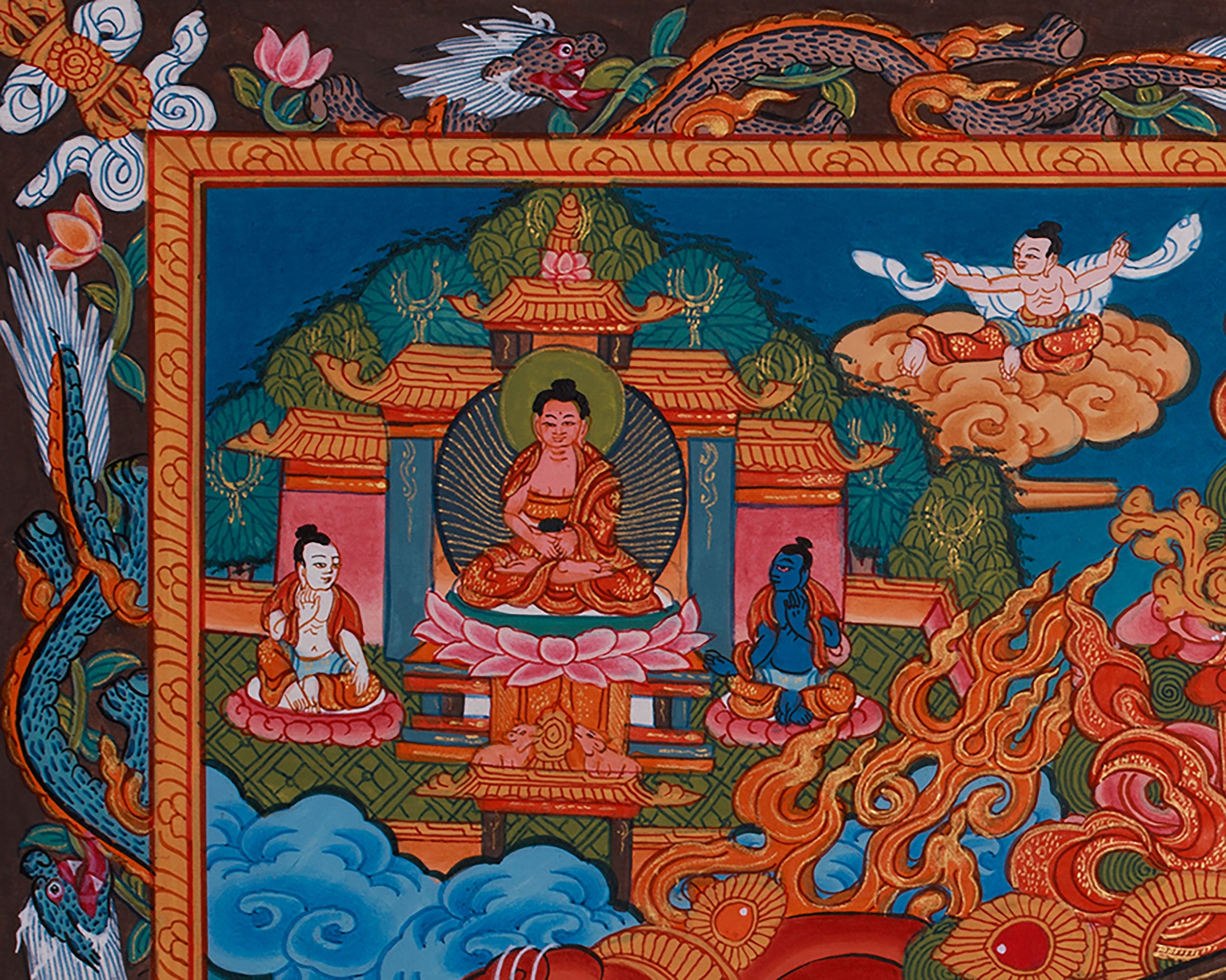 The Wheel Of Life (Bhavachakra) Mandala Thangka | Buddhist Painting of Samsara & Nirvana