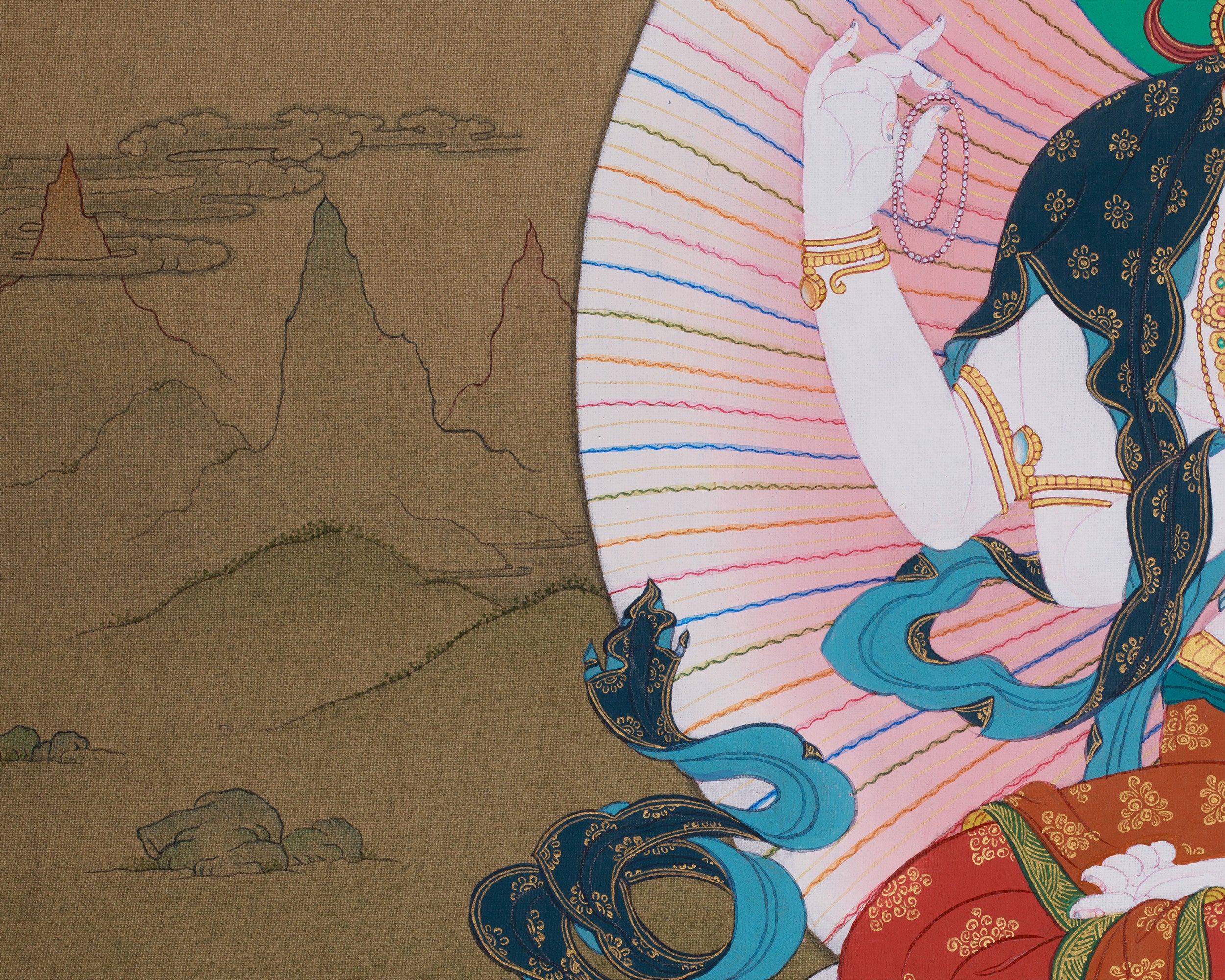 Four-Armed Avalokiteshvara, The Bodhisattva of Infinite Compassion | Karma Gadri Artistry