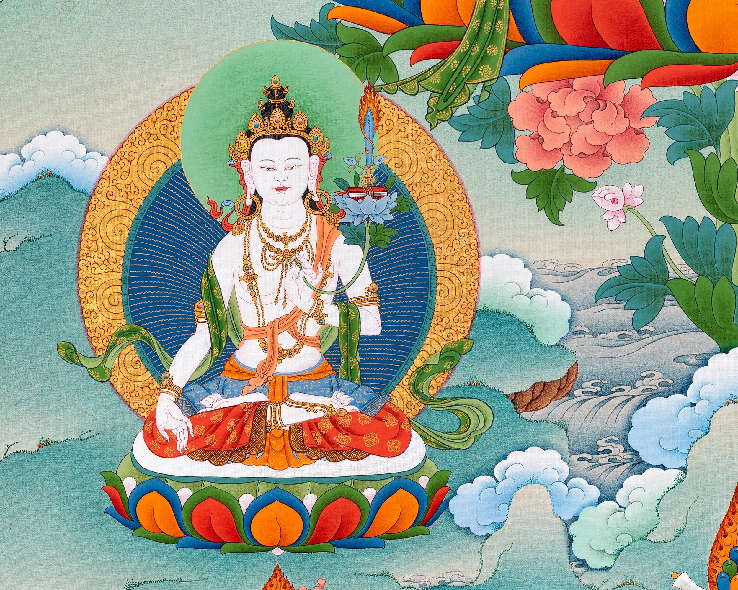 5 Manjushri Manifestations of the Divine Wisdom Buddha | Canvas Print