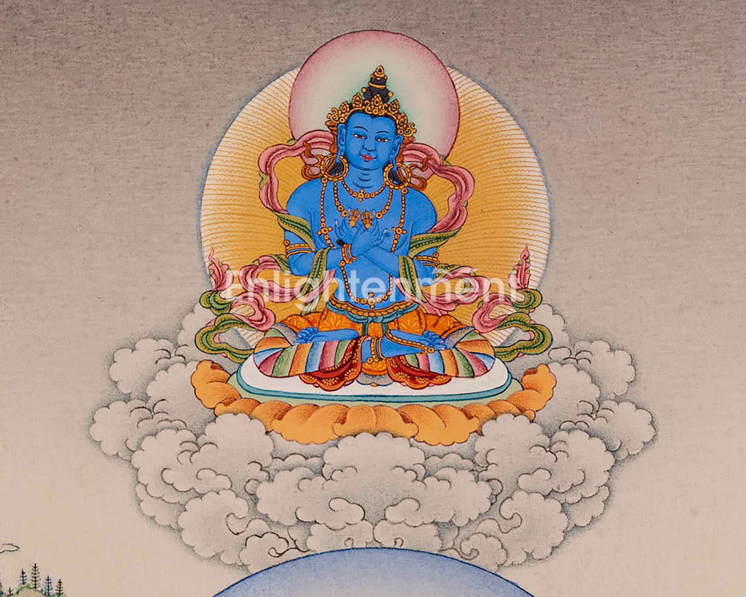 Guru Marpa, Milarepa, and Gompopa Thangka | Tibetan Buddhist Masters Artwork