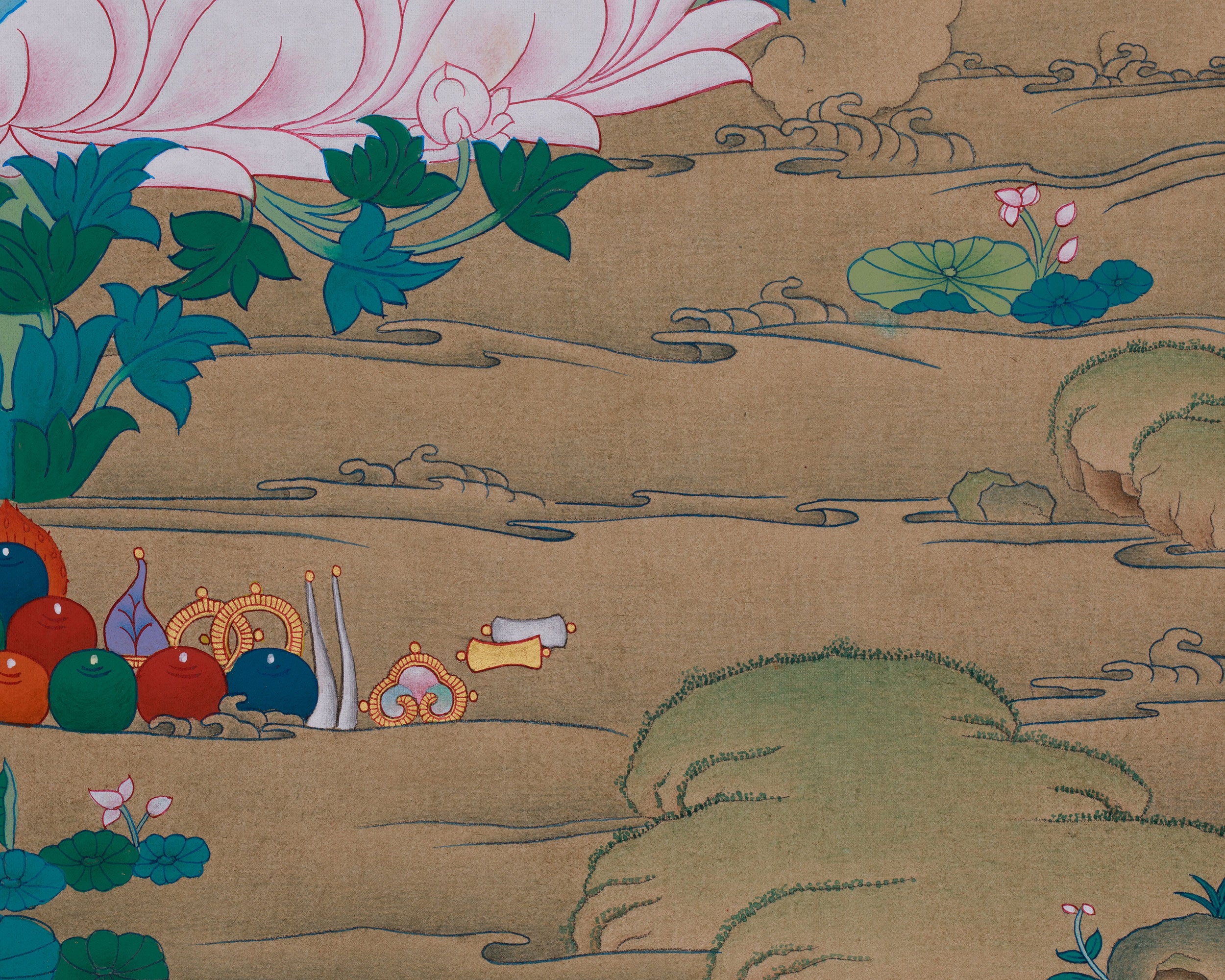 Tibetan Shyama Tara Painting | Green Tara Goddess of Protection & Swift Aid